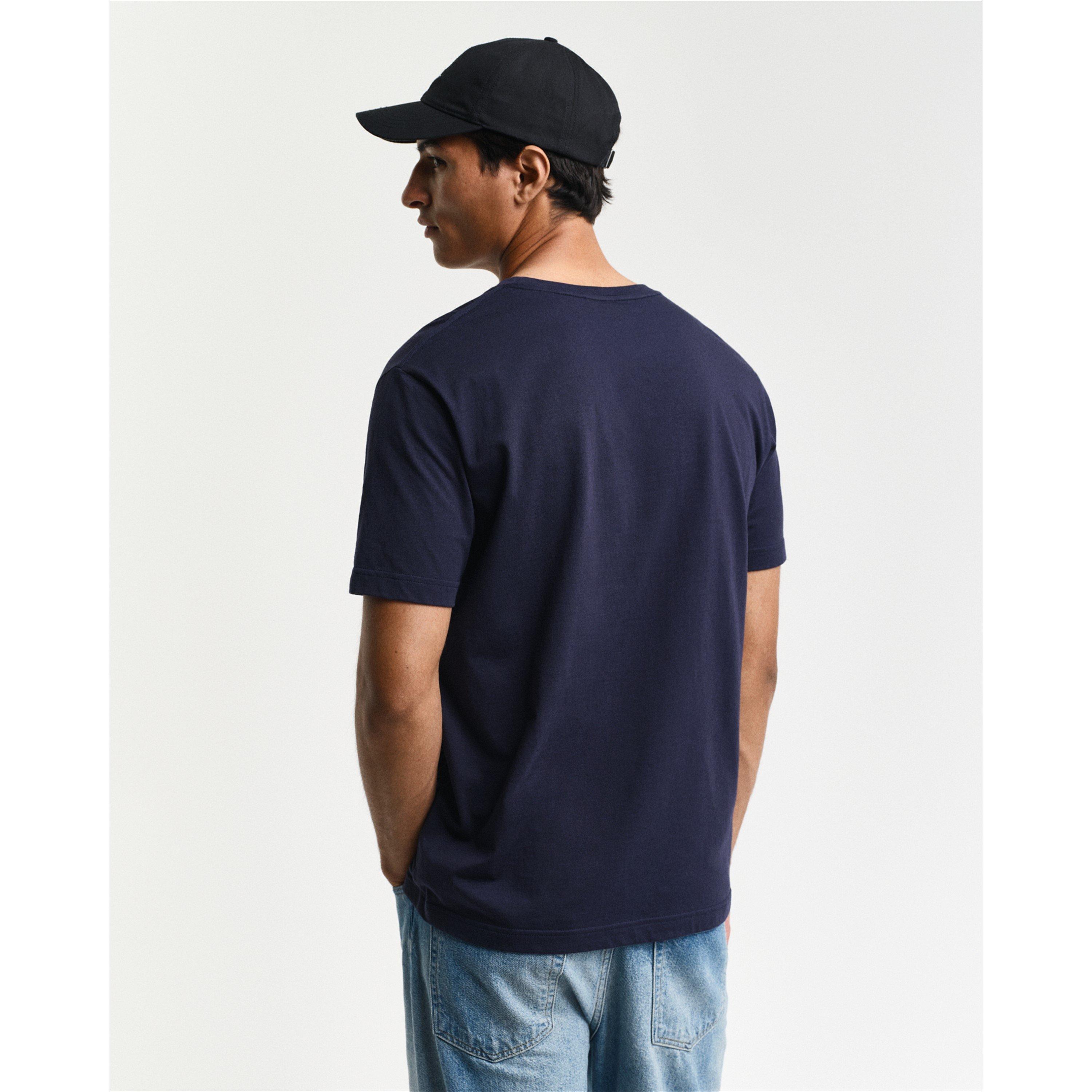Even Blue 433 - Gant - Men's Shield Logo Cotton Short-Sleeve T-Shirt - 3