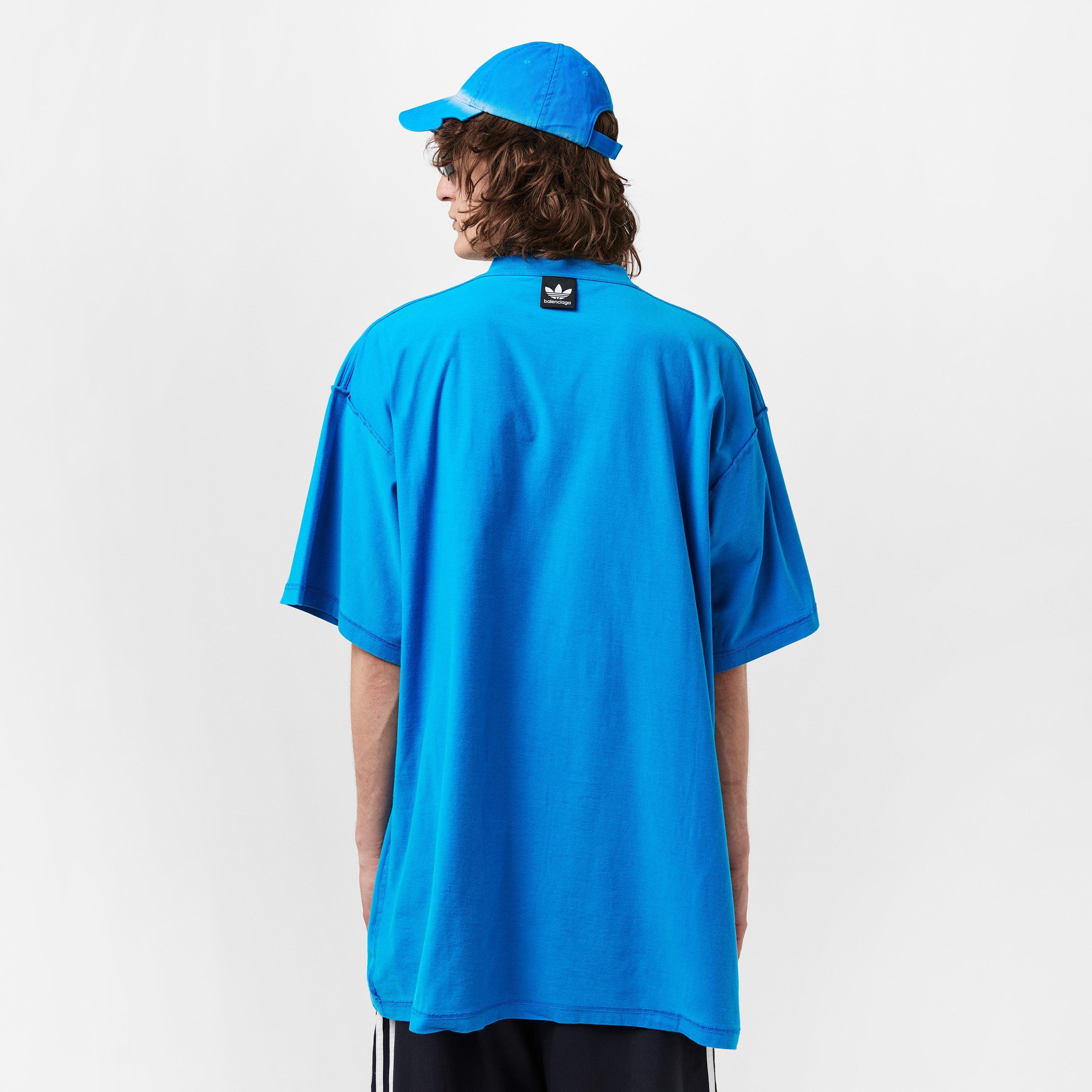 A-Blue/White - Balenciaga - Men's Oversized T-Shirt - 4