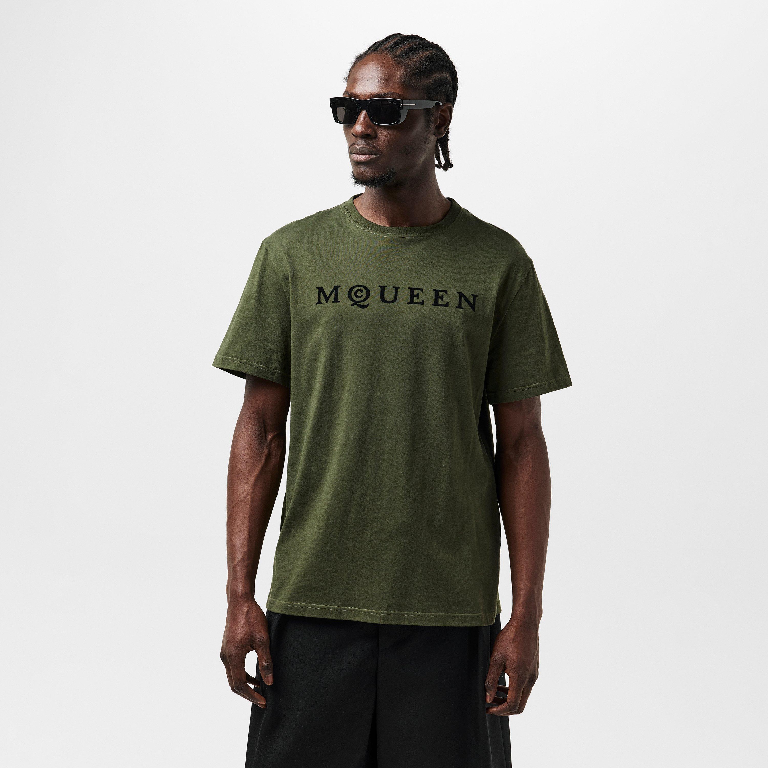 Khaki/Black - Alexander McQueen - Classic Logo T-Shirt - 3