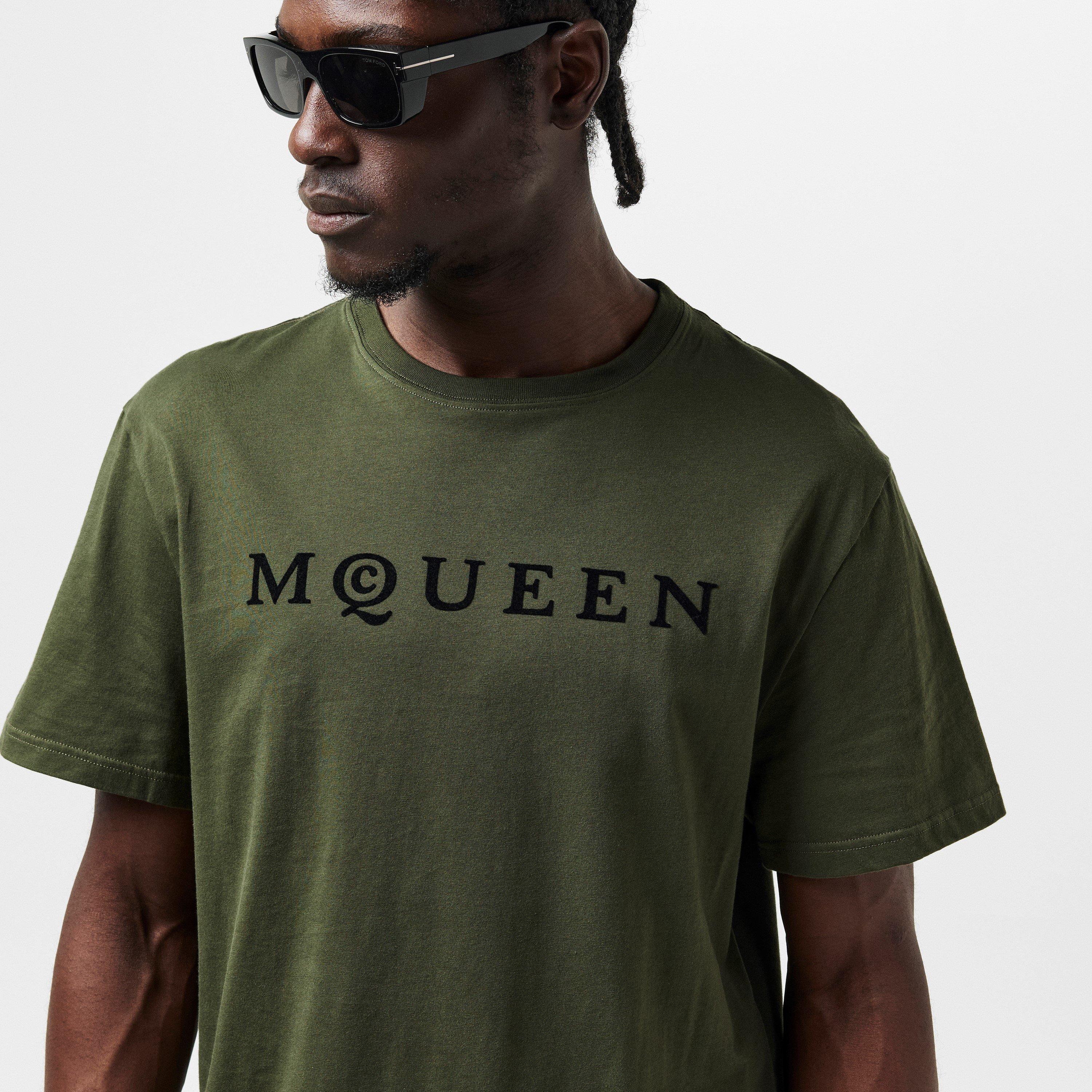 Khaki/Black - Alexander McQueen - Classic Logo T-Shirt - 5