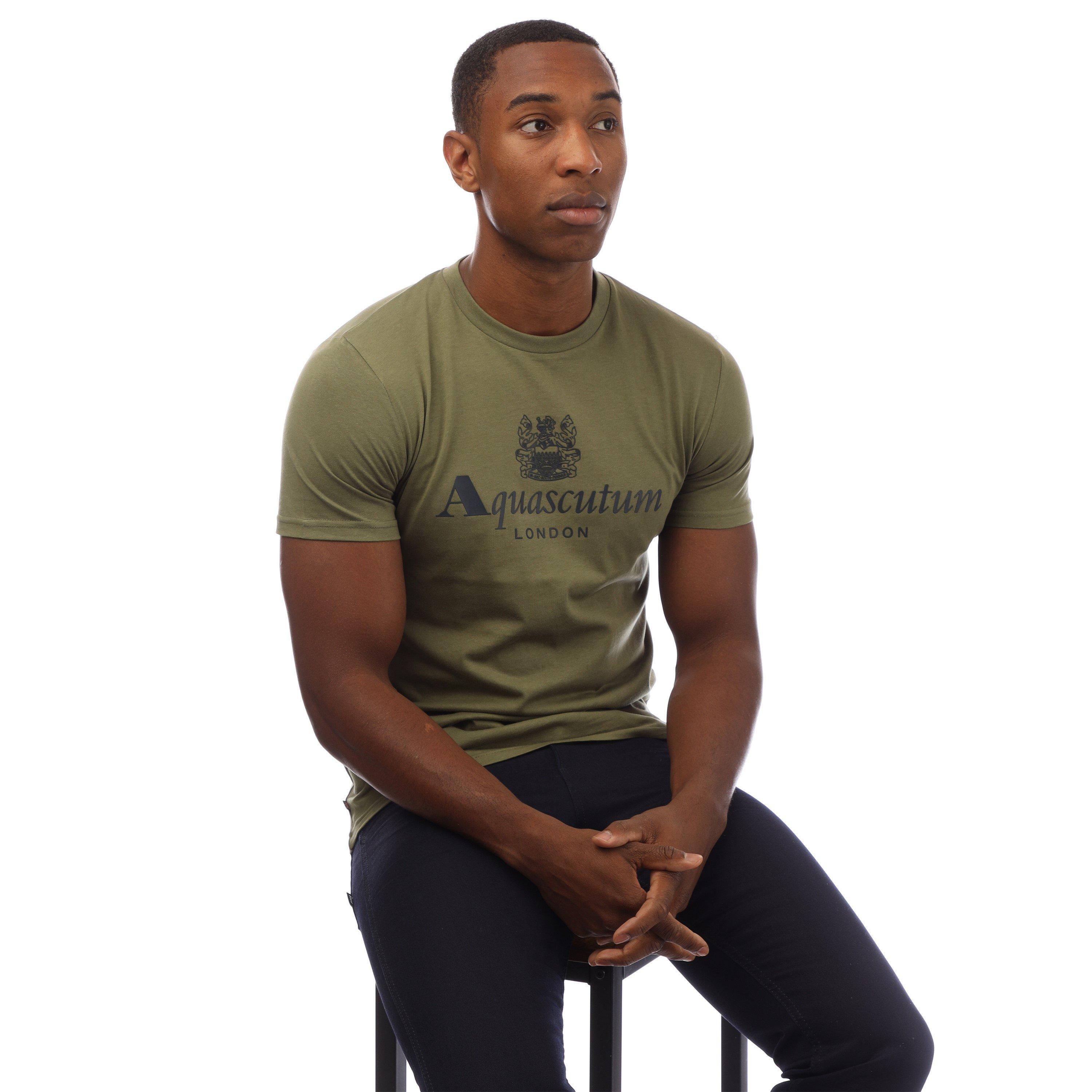 Green/Navy - Aquascutum - Men's Regular Fit T-Shirt - 4