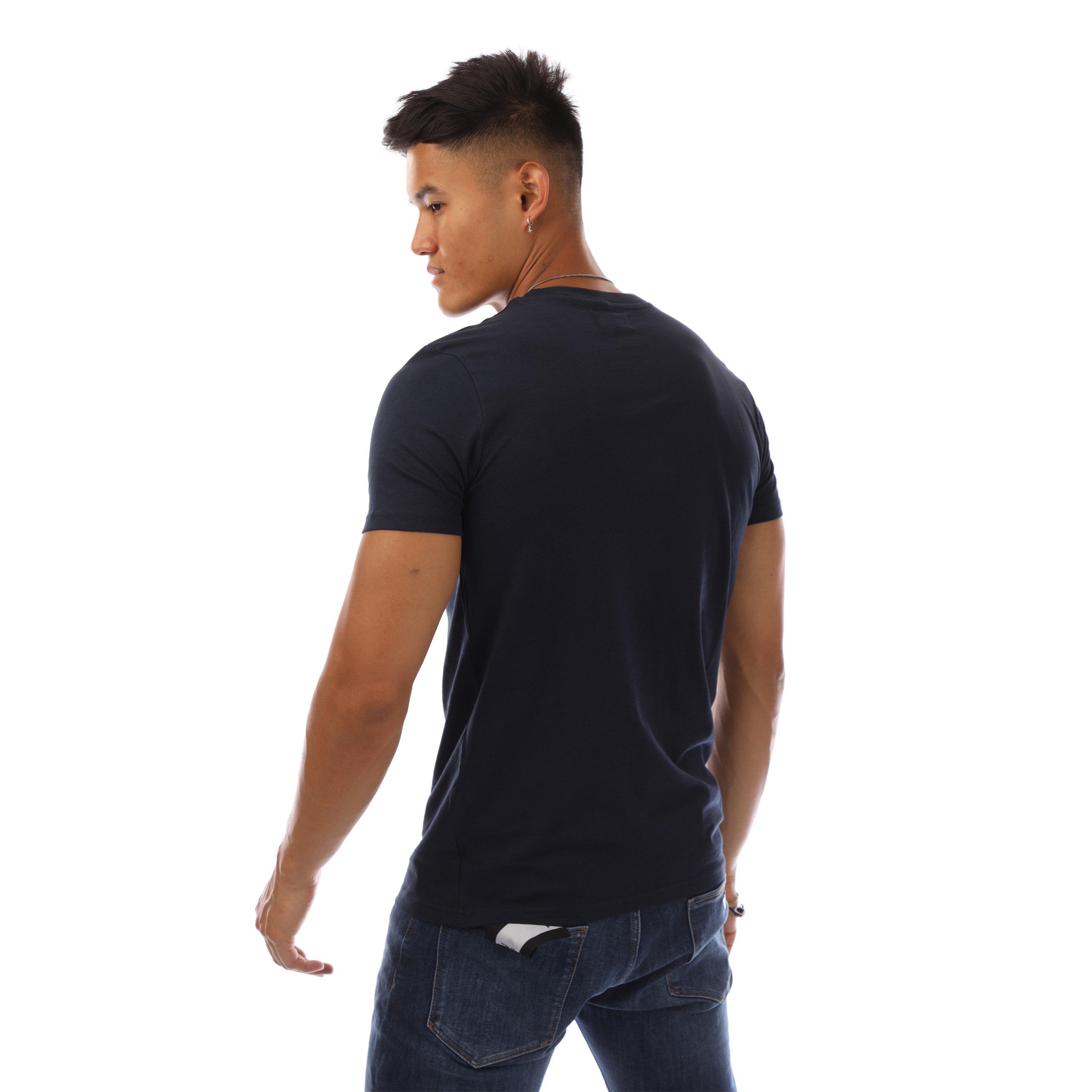Navy/White - Aquascutum - Men's Regular Fit T-Shirt - 3