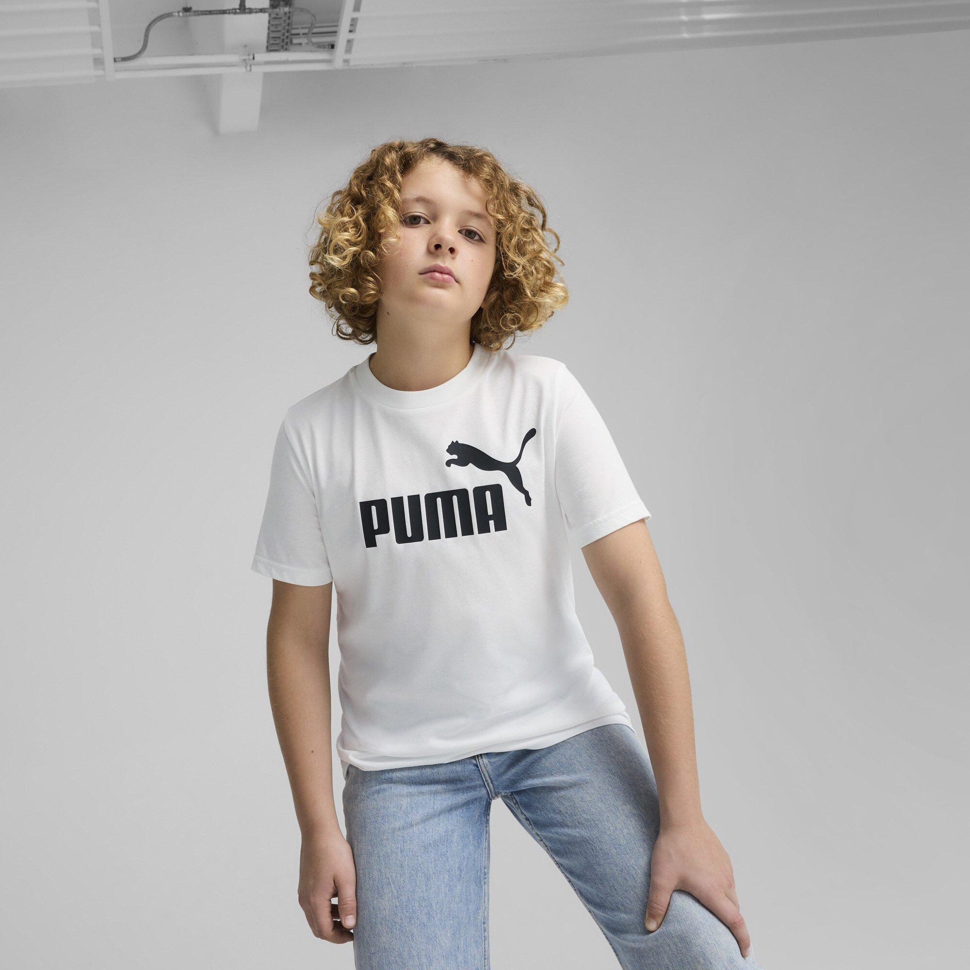 White/Black - Puma - Essential No. 1 Logo Junior Tee - 3