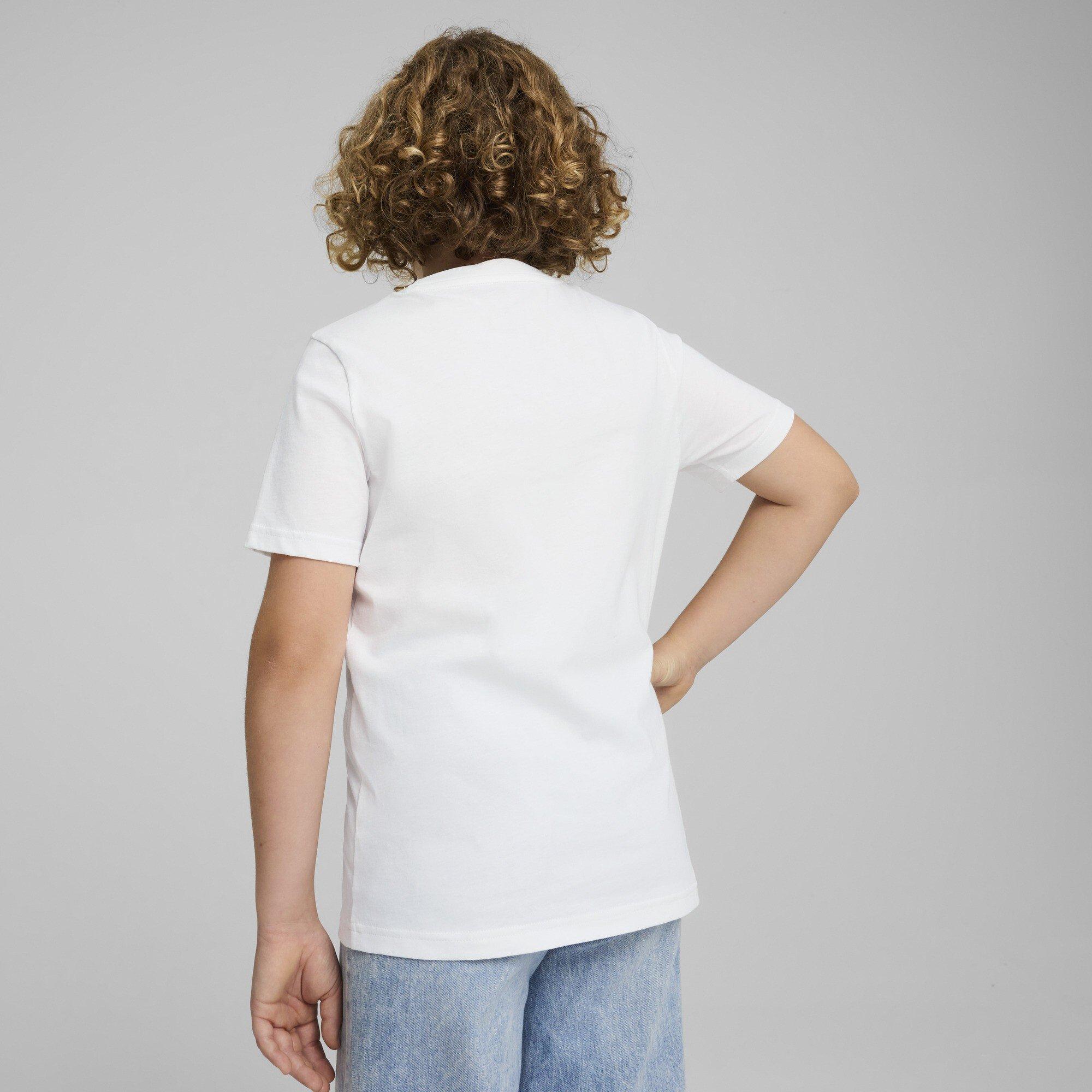 White/Black - Puma - Essential No. 1 Logo Junior Tee - 4