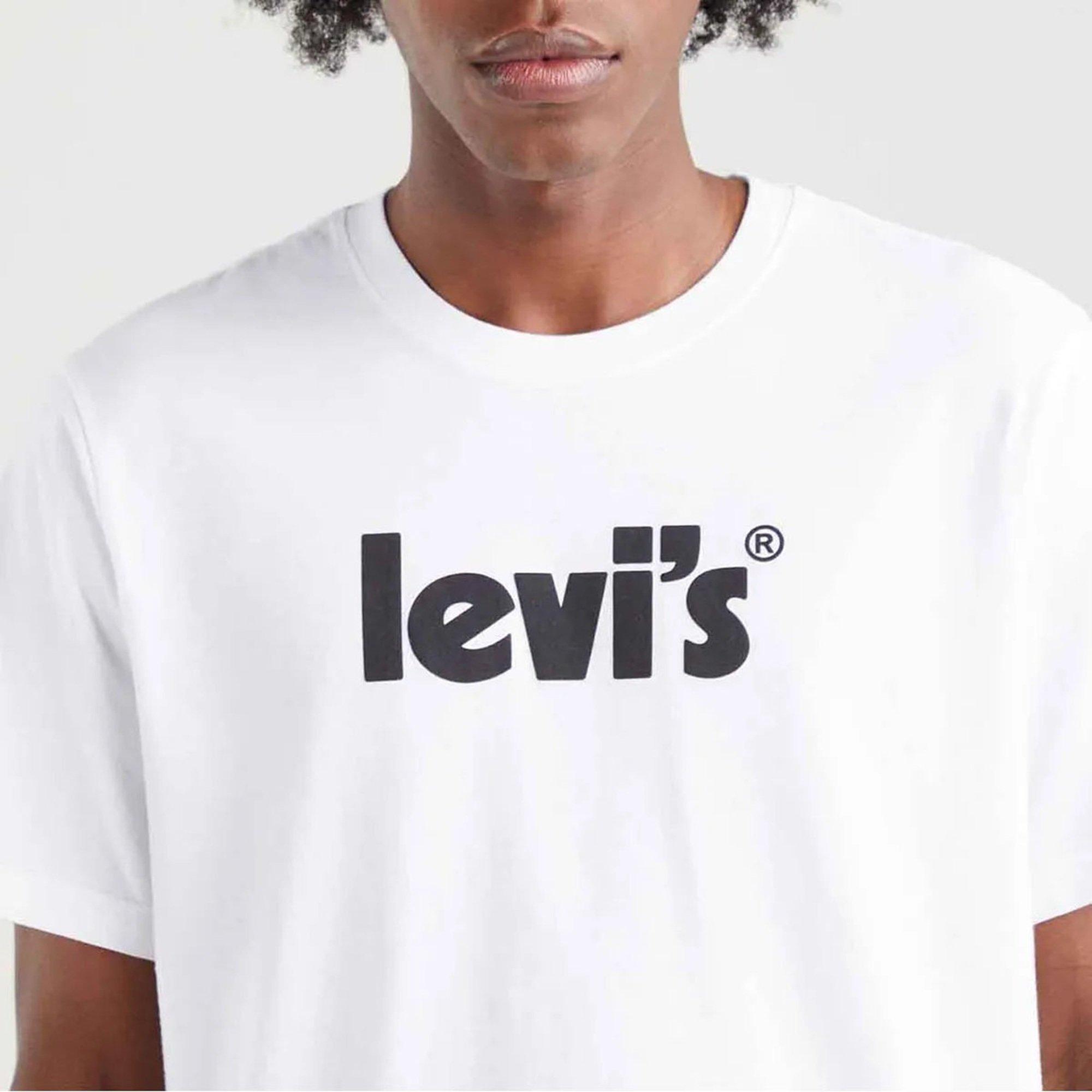 Pstr Logo White - Levis - Men's Short Sleeve Oversized Fit Oversized T-Shirts - 3