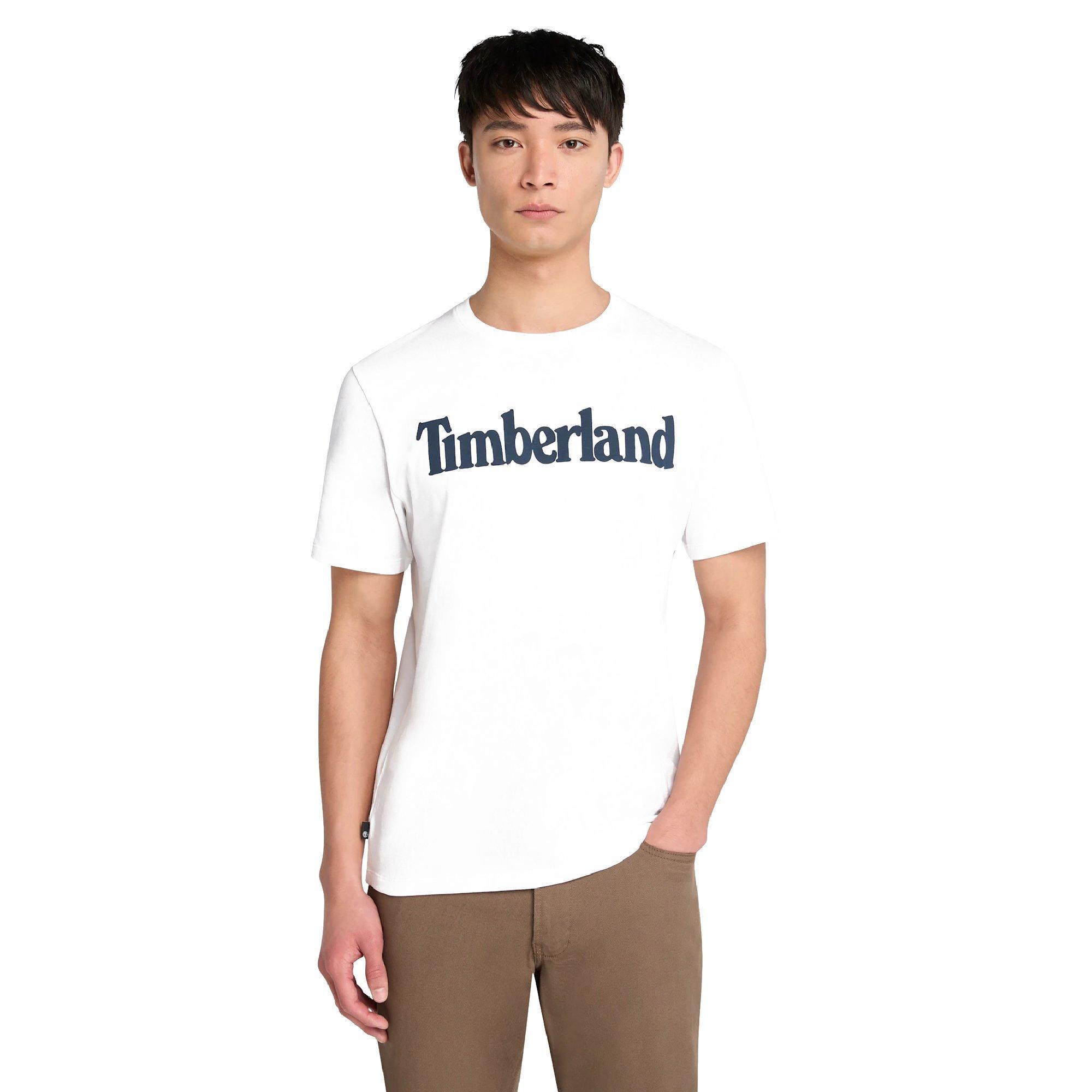 White - Timberland - Timberland Northwood Wordmark Logo T-Shirt - 2