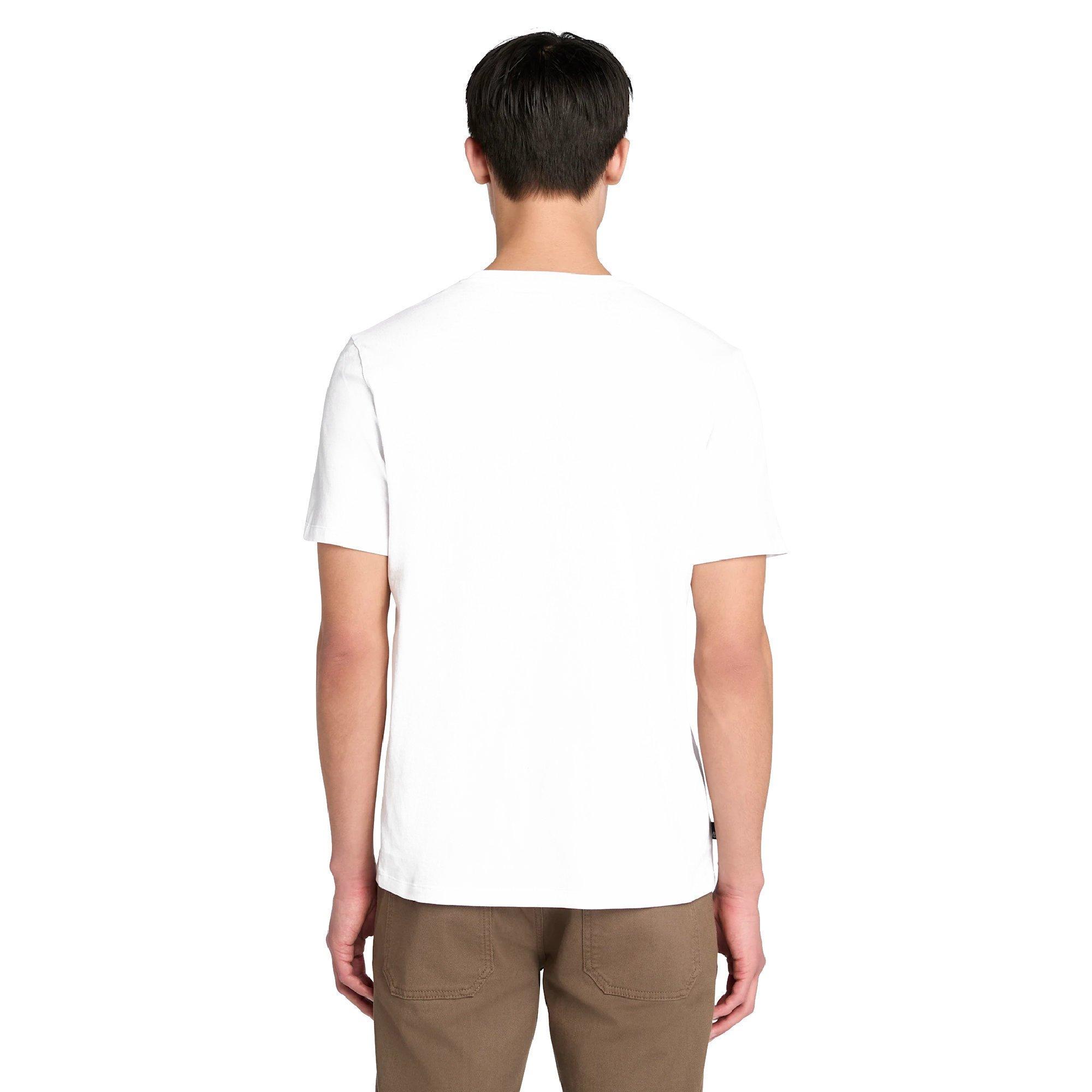 White - Timberland - Timberland Northwood Wordmark Logo T-Shirt - 3