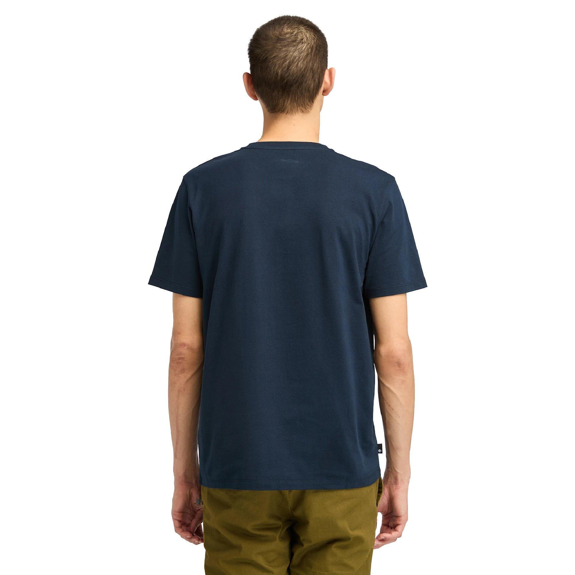 Sph/Dk Denim - Timberland - Men's Northwood Wordmark Logo Cotton Short-Sleeve T-Shirt - 3