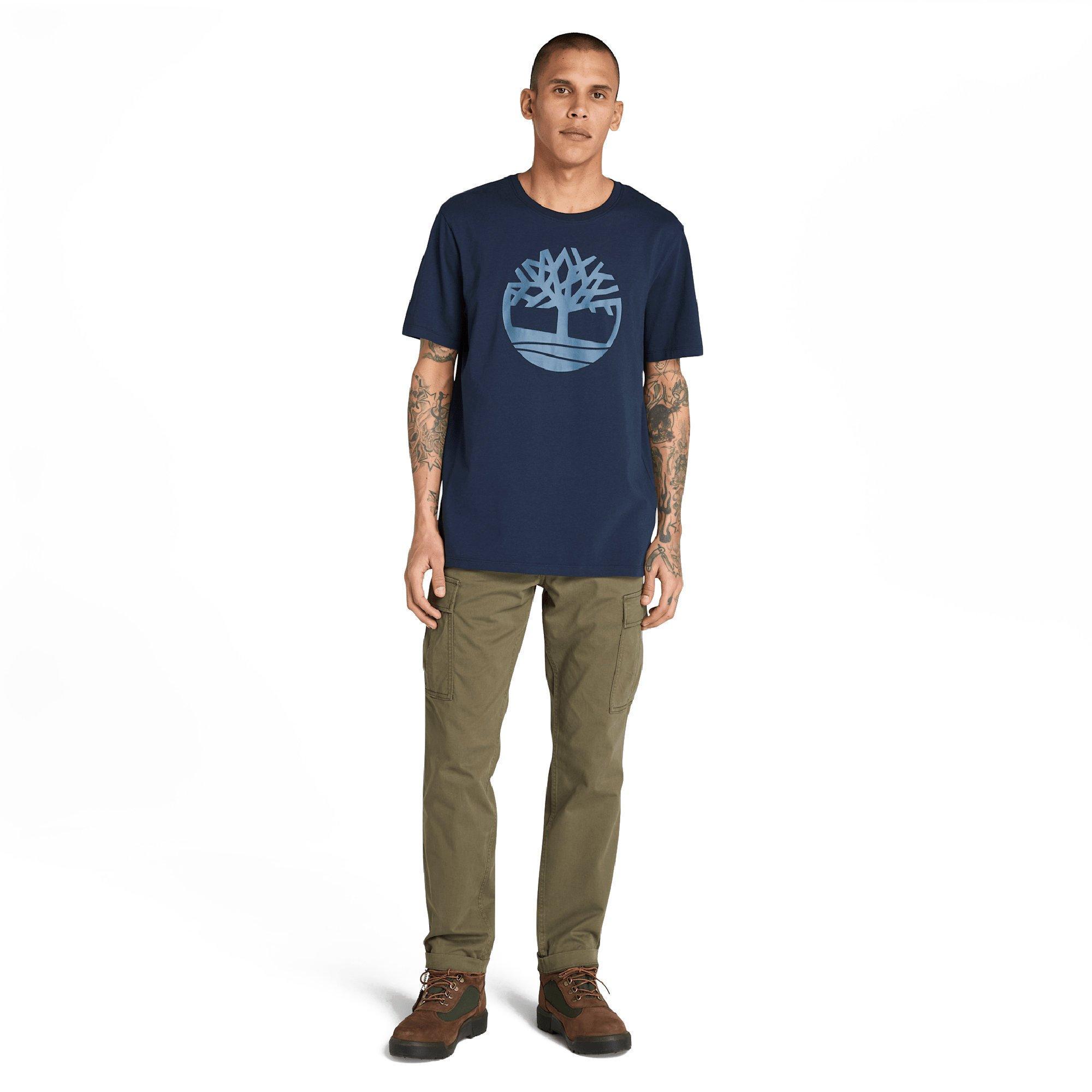 Sph/Dk Denim - Timberland - Timberland Kennebec River Tree Logo Short Slee - 4