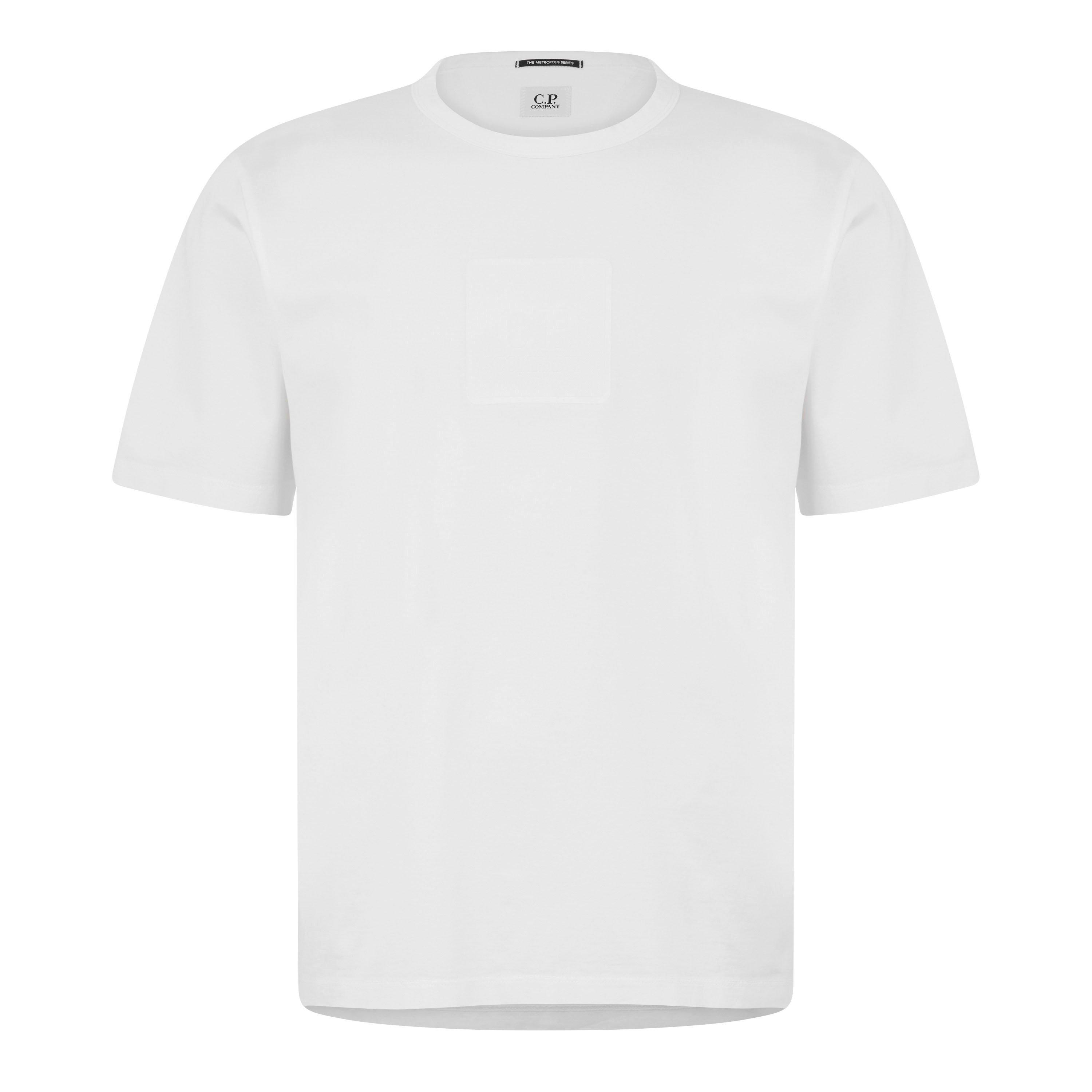 White 103 - CP Company Metropolis - Men's Regular Fit Basic T-Shirt - 7