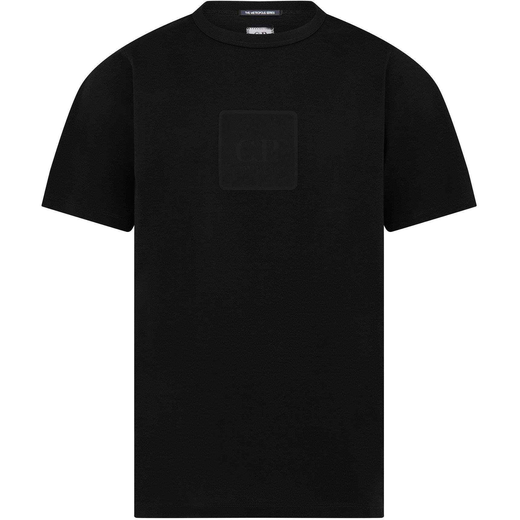 Cp Company Metropolis Men's Regular Fit Basic T-Shirt - Black 999 - XS (44)