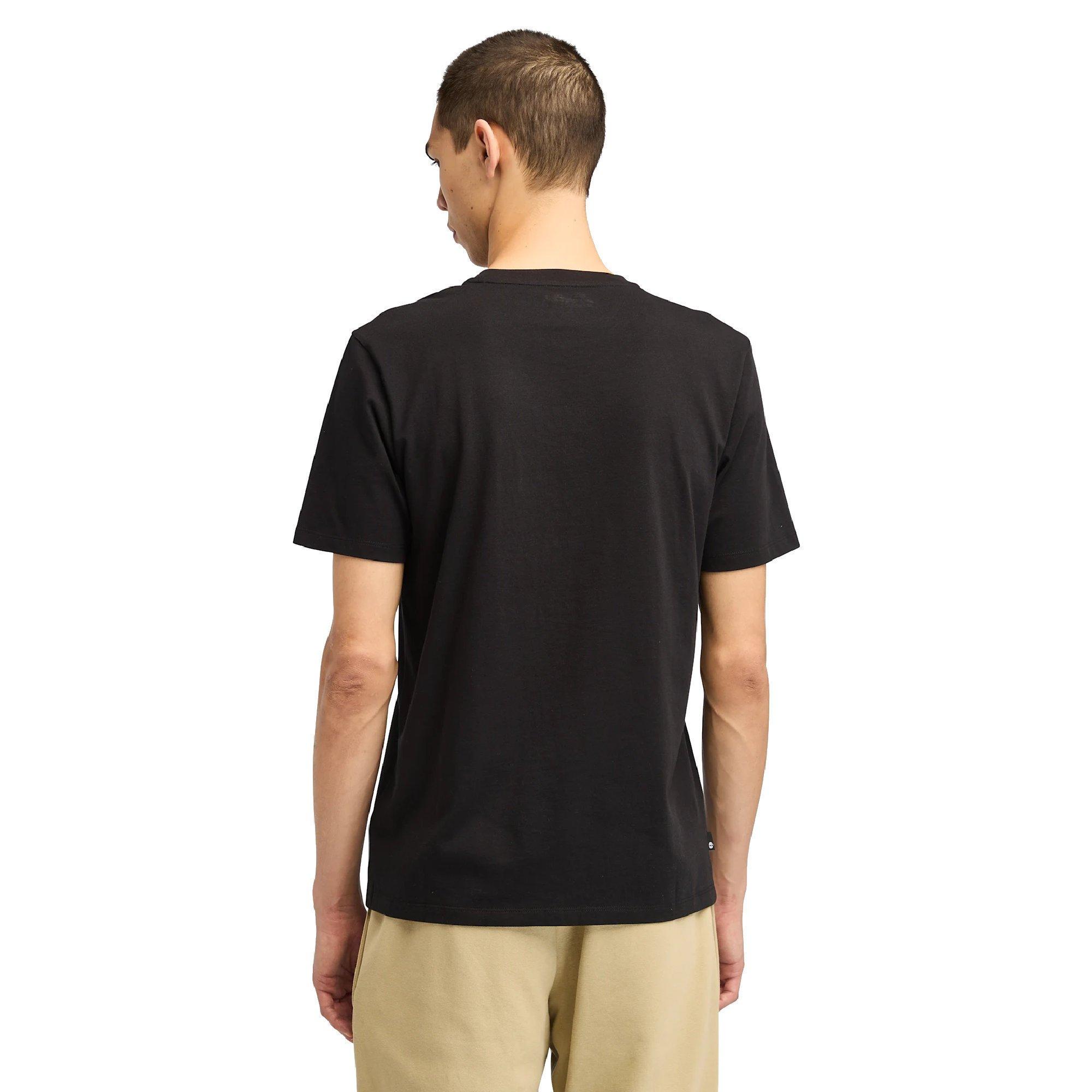 Blck/Wheat - Timberland - Men's Northwood Tree Logo Cotton Short-Sleeve T-Shirt - 3