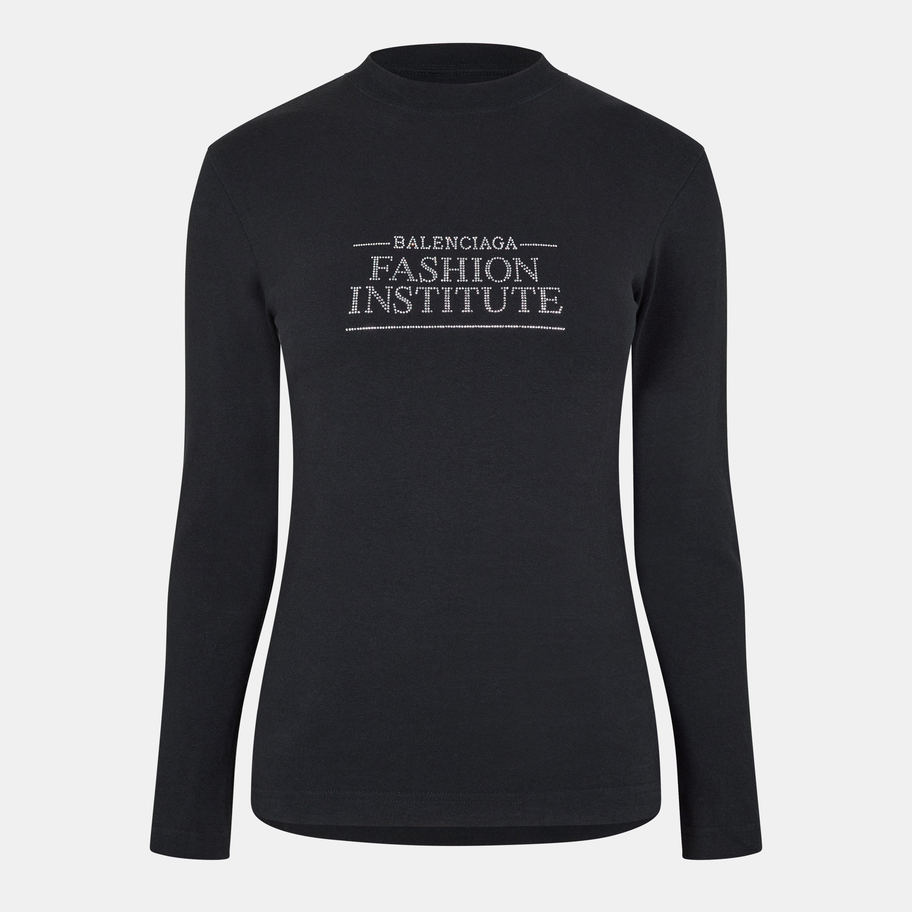 Black/Silver - Balenciaga - Men's Regular Fit T-Shirt - 1