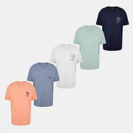 Jack and Jones Jack + 5 Pack Tee Sn99