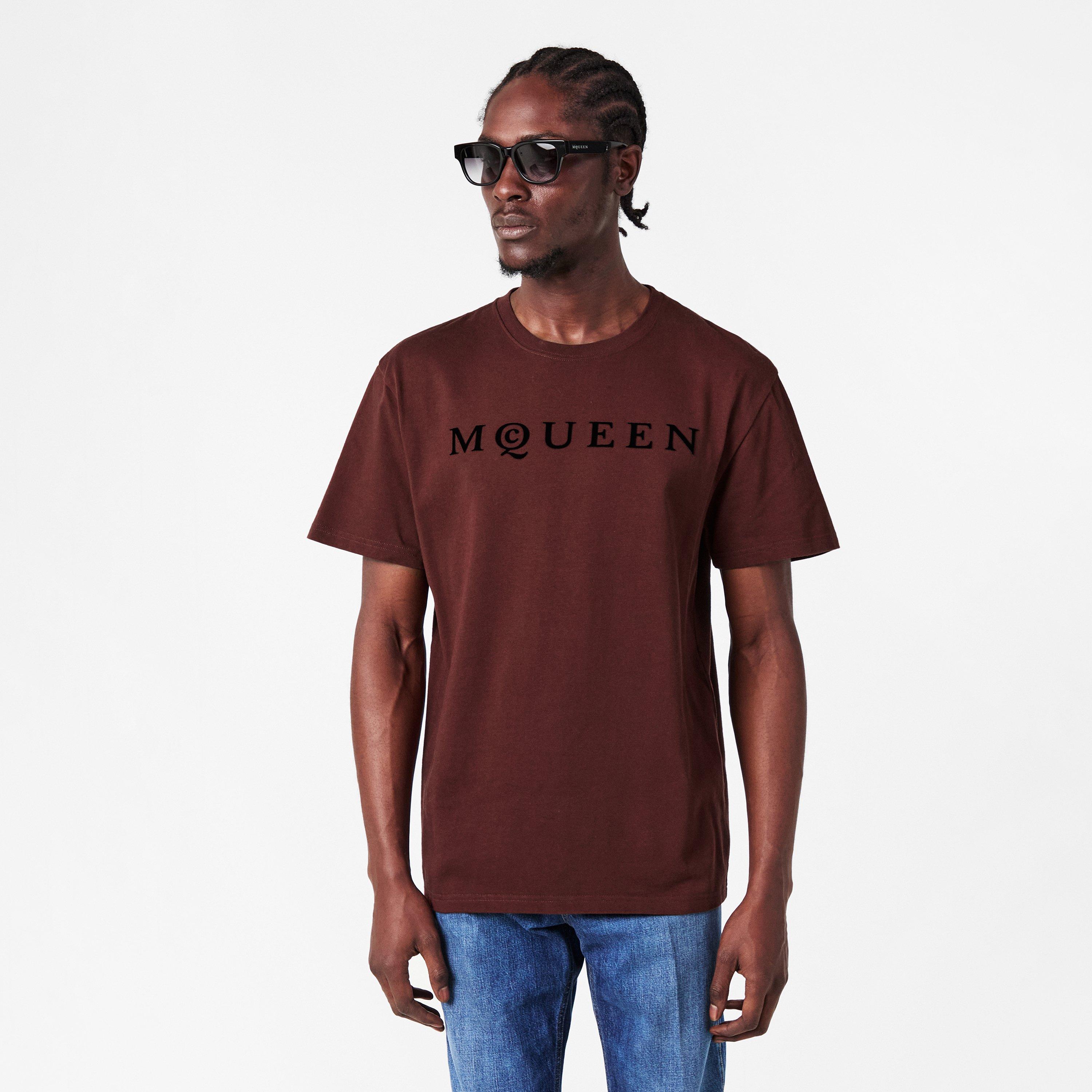 Madder/Black - Alexander McQueen - Men's Alex Flock Regular Fit T-Shirt - 3