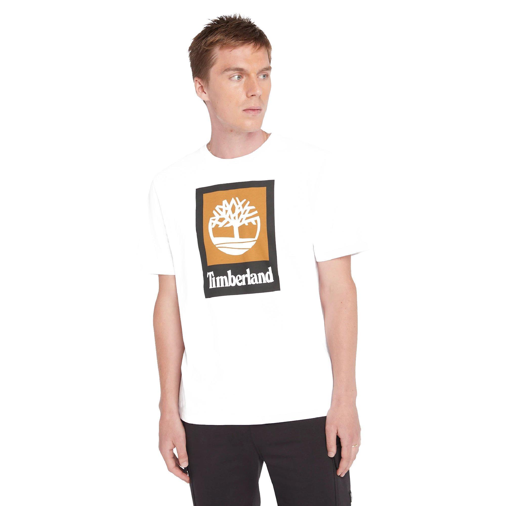 Wit - Timberland - Timberland Stack Logo T-Shirt - 2