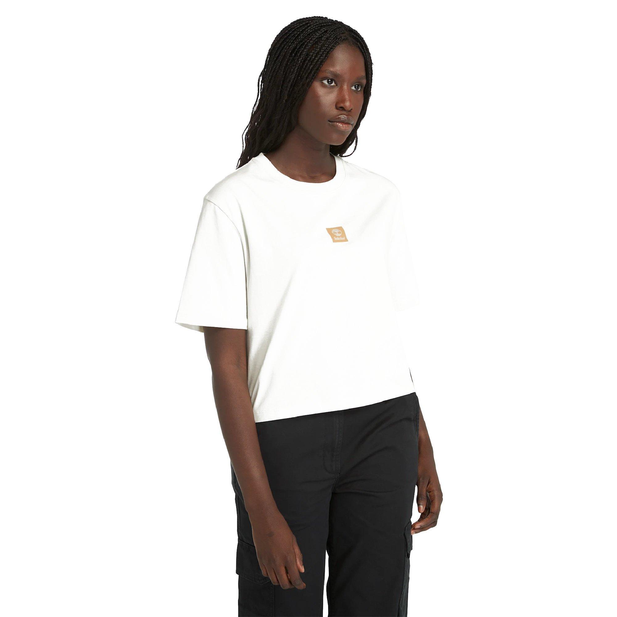 Vintage White - Timberland - Men's Stack Logo Cotton Short-Sleeve T-Shirt - 2