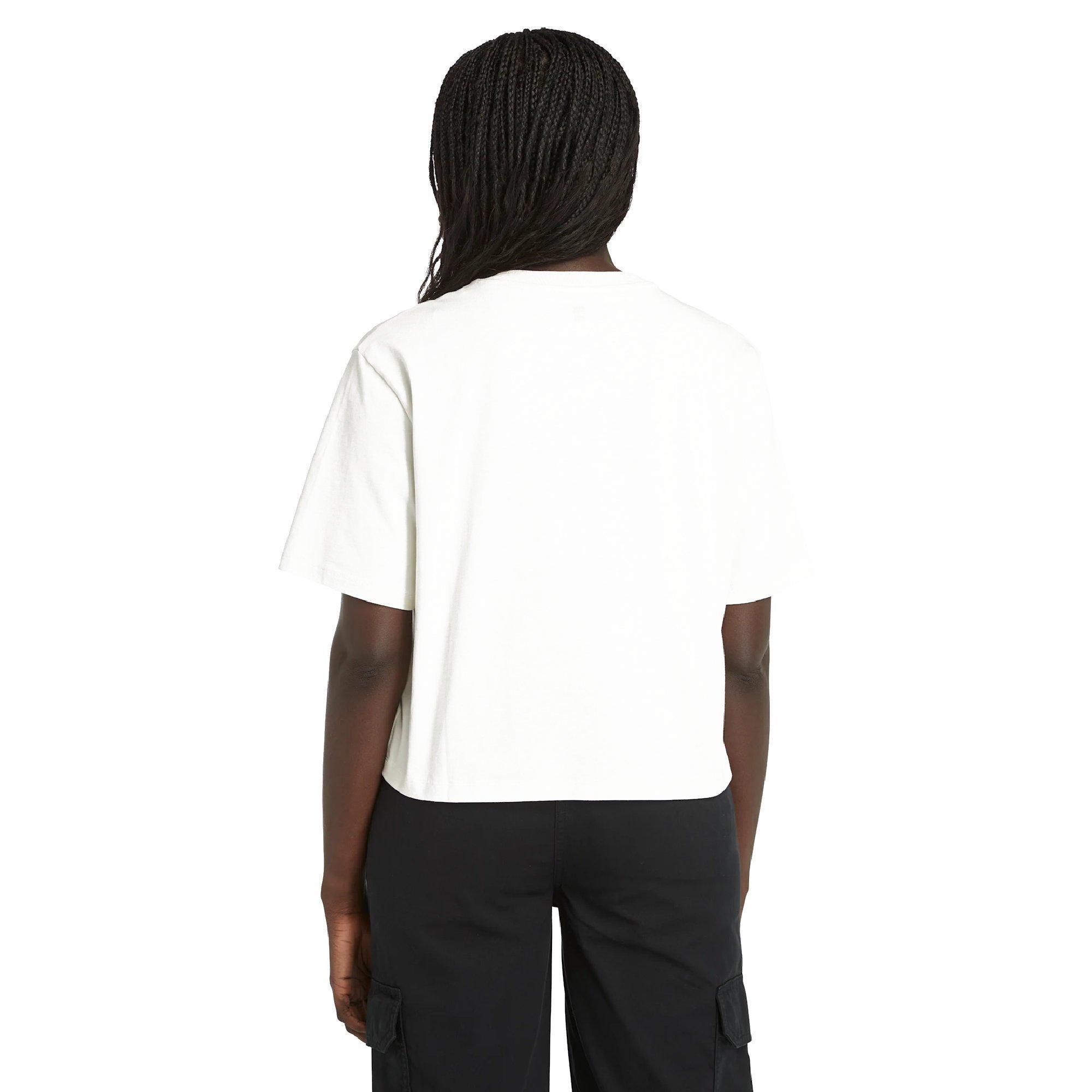 Vintage White - Timberland - Men's Stack Logo Cotton Short-Sleeve T-Shirt - 3