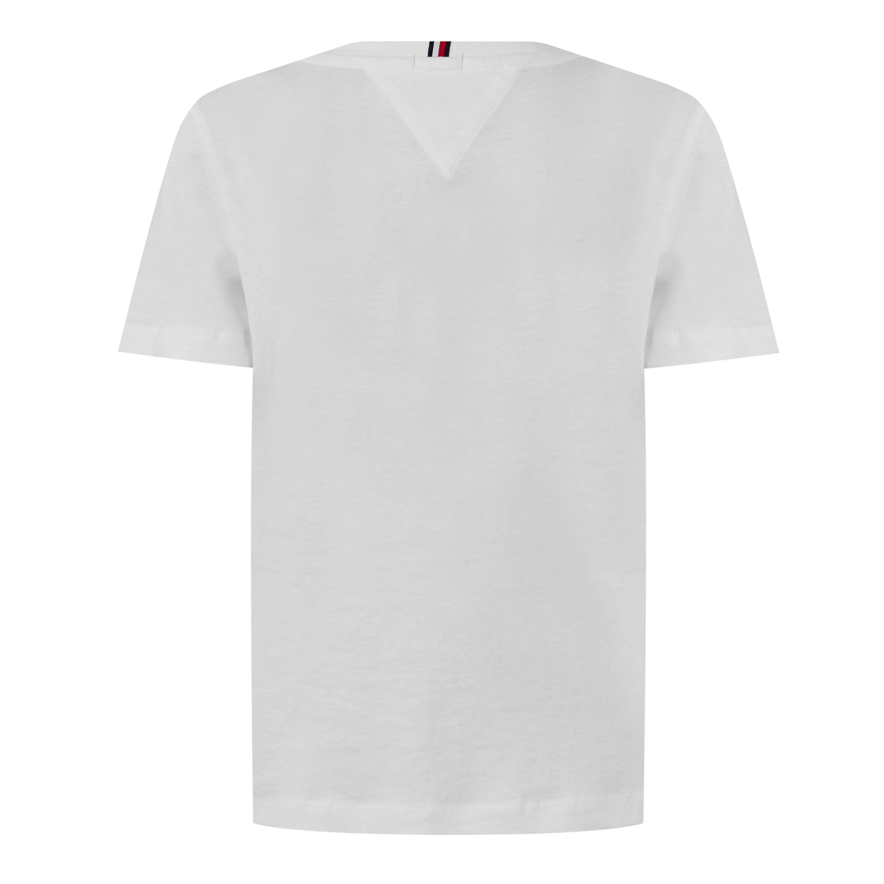 Bright White - Tommy Hilfiger - Junior Corp Logo T Shirt - 3