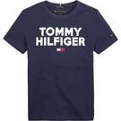 Marine - Tommy Hilfiger - Junior Corp Logo T Shirt - 1