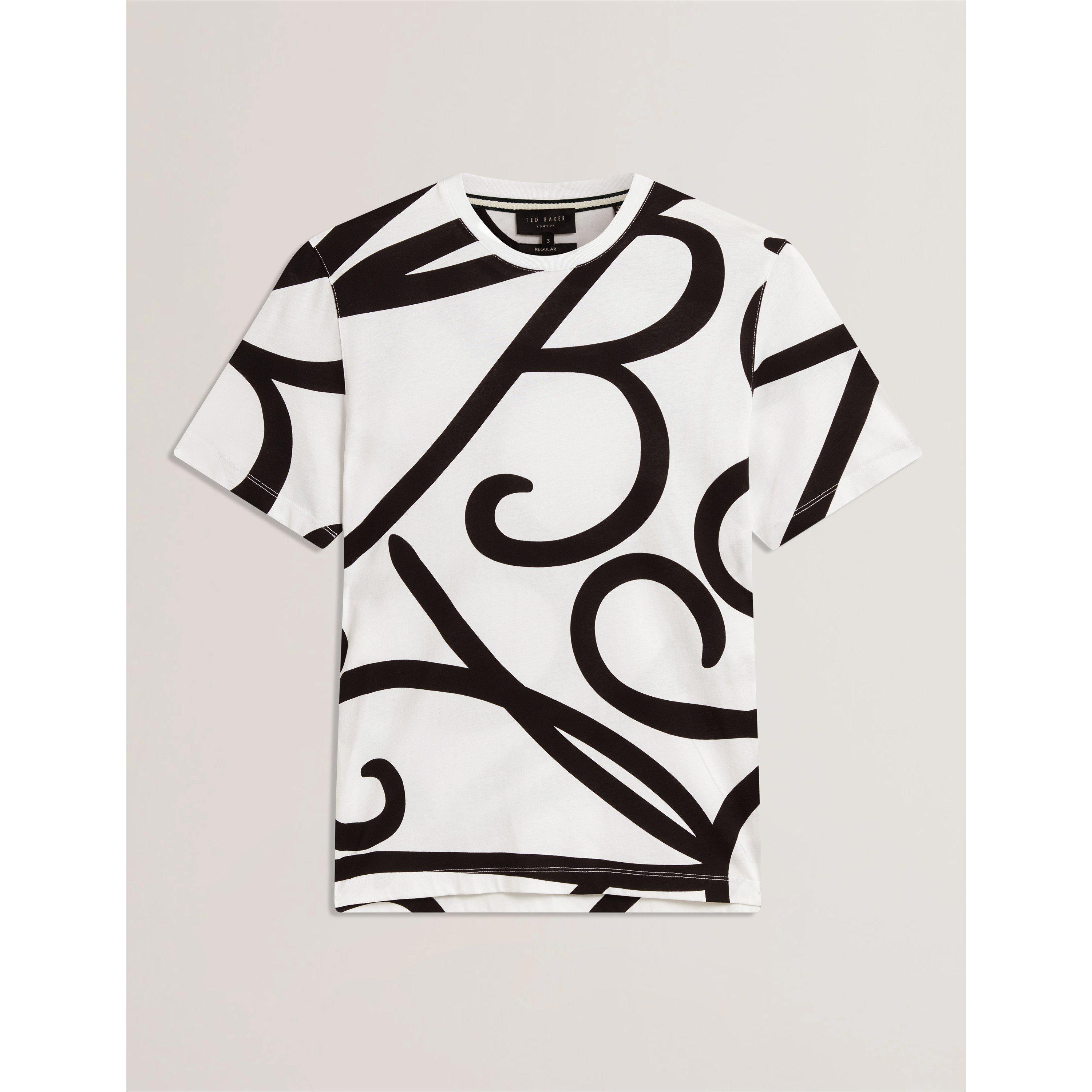 Ted Baker Men's Tb Script Regular Fit T-Shirt - White - S (2)