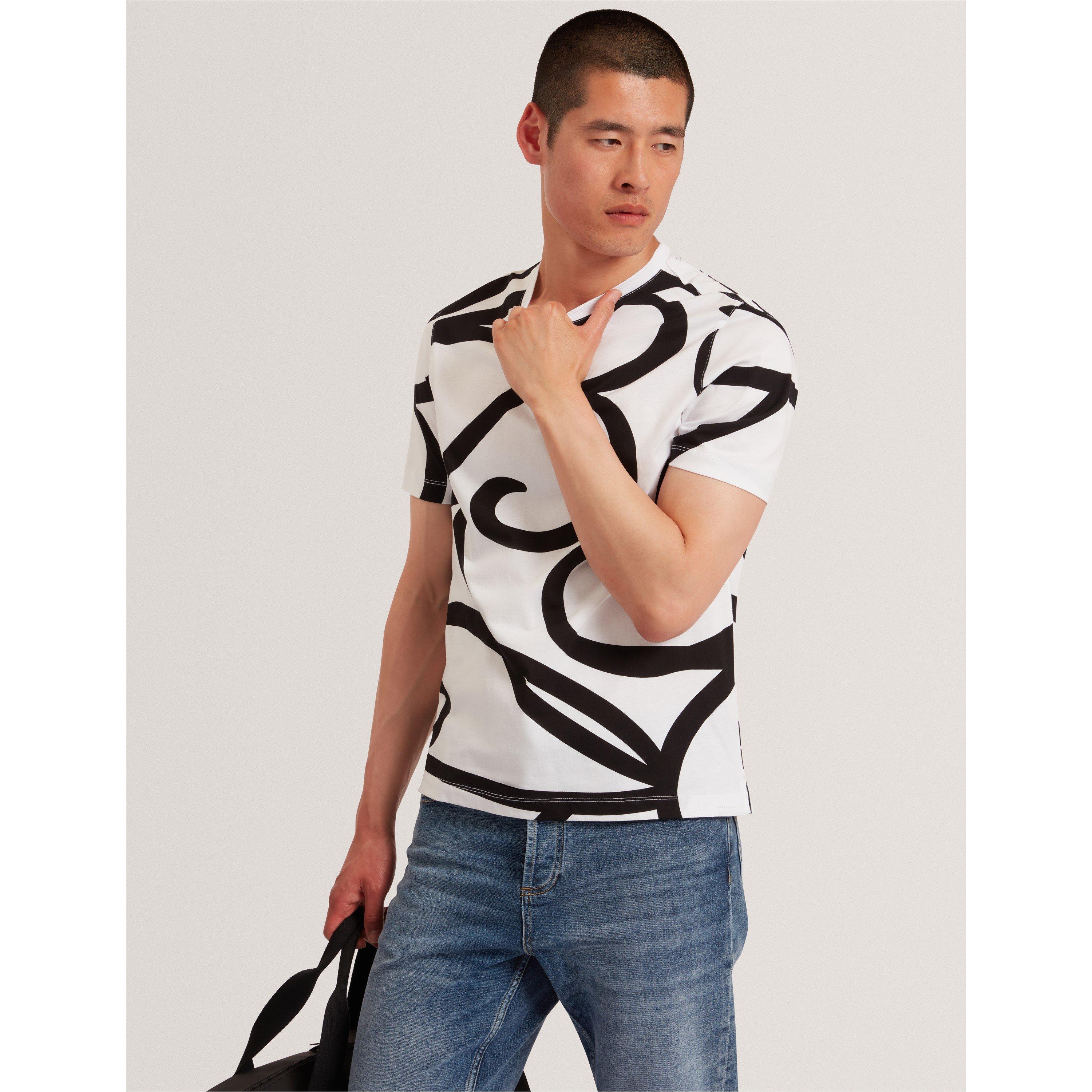 White - Ted Baker - Men's TB Script Regular Fit T-Shirt - 2