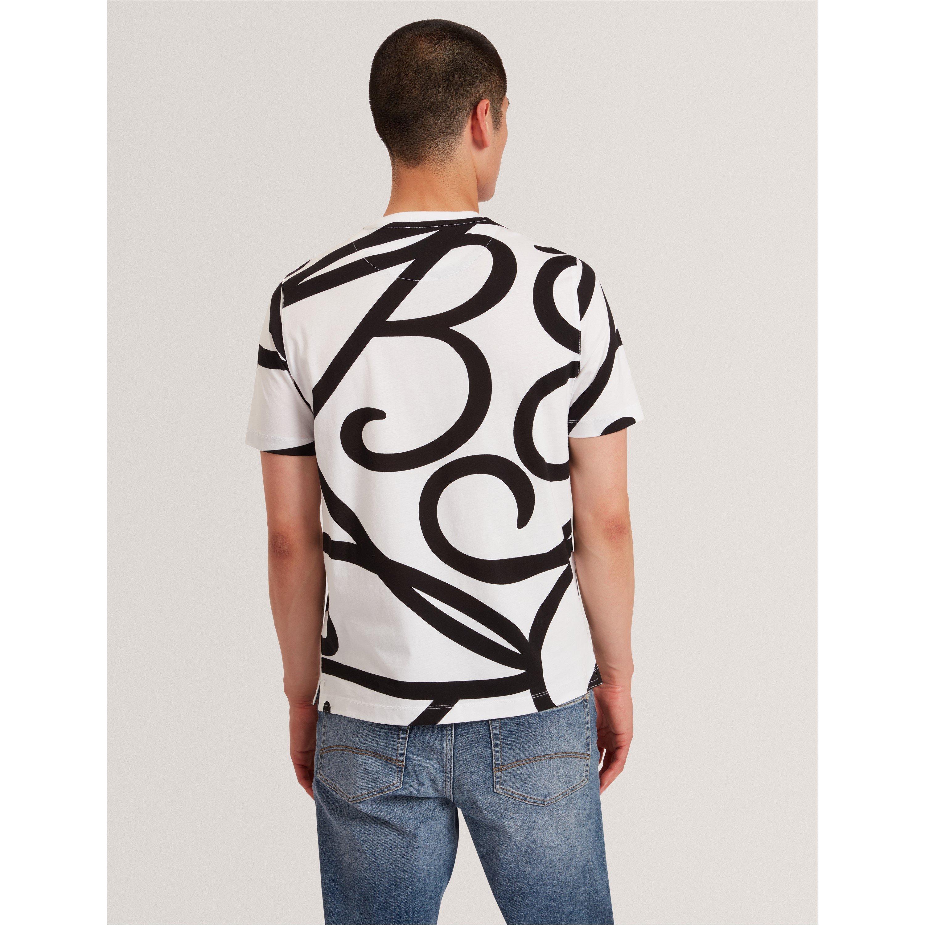 White - Ted Baker - Men's TB Script Regular Fit T-Shirt - 3