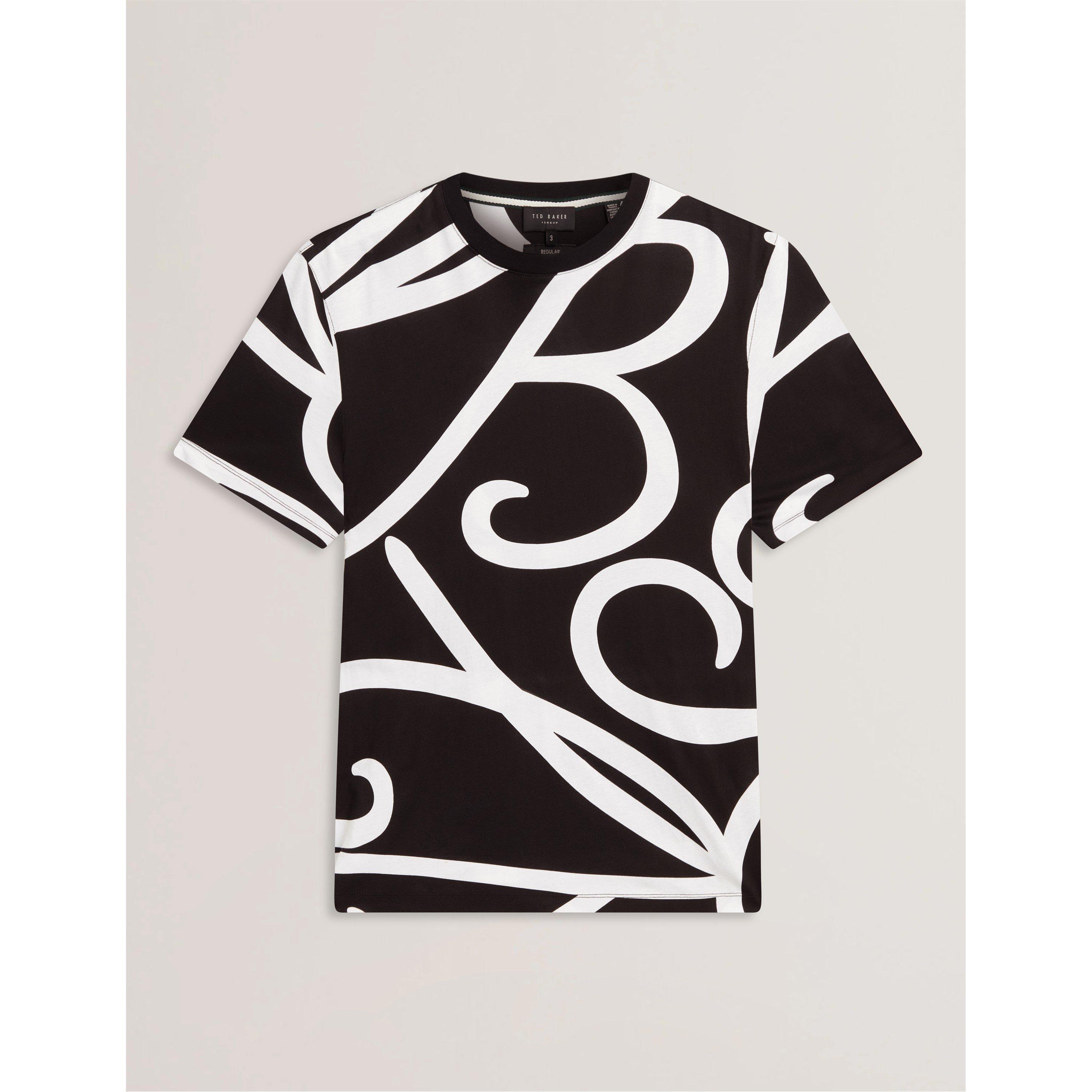 Ted Baker Men's Tb Script Regular Fit T-Shirt - Black - S (2)