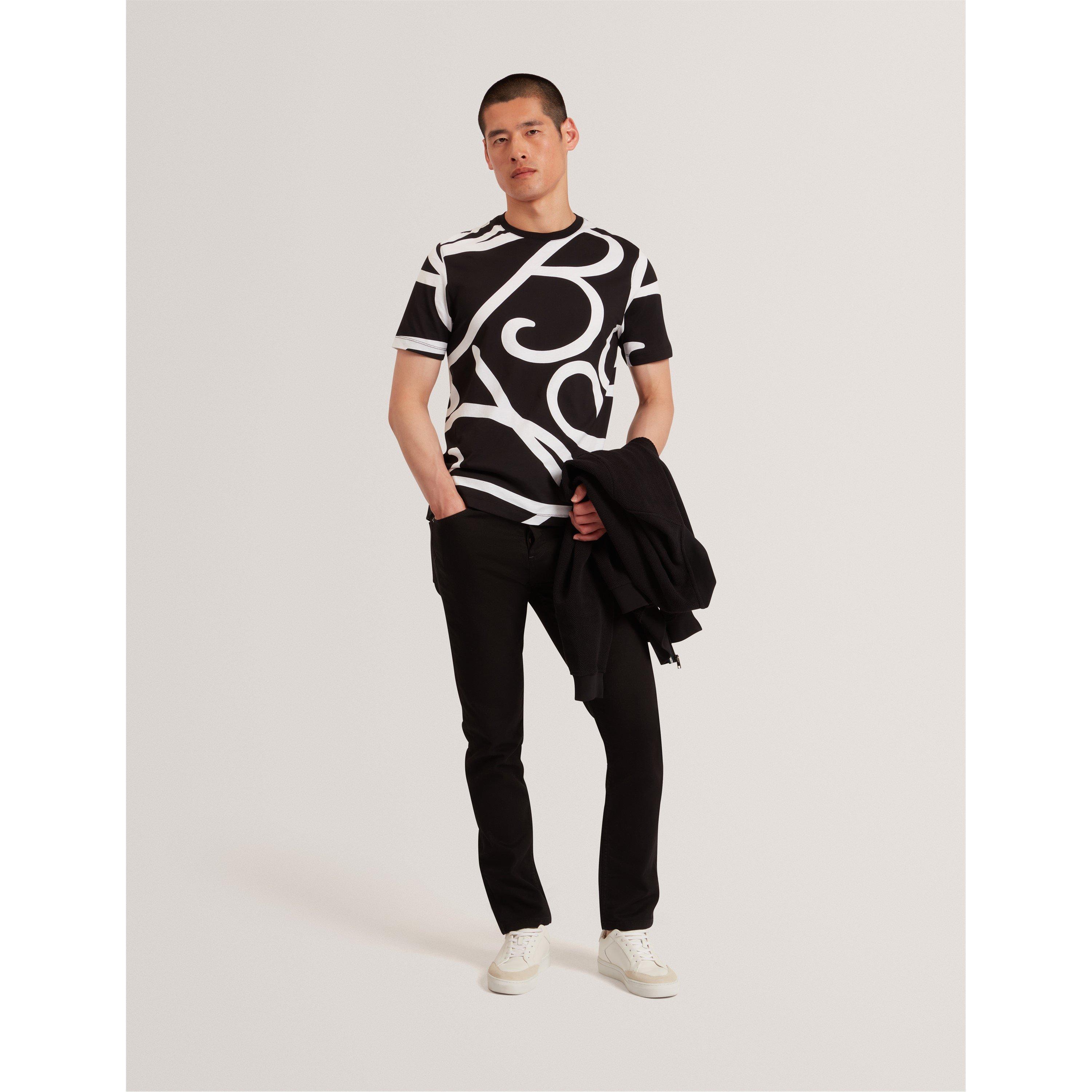 Sort - Ted Baker - Men's TB Script Regular Fit T-Shirt - 5