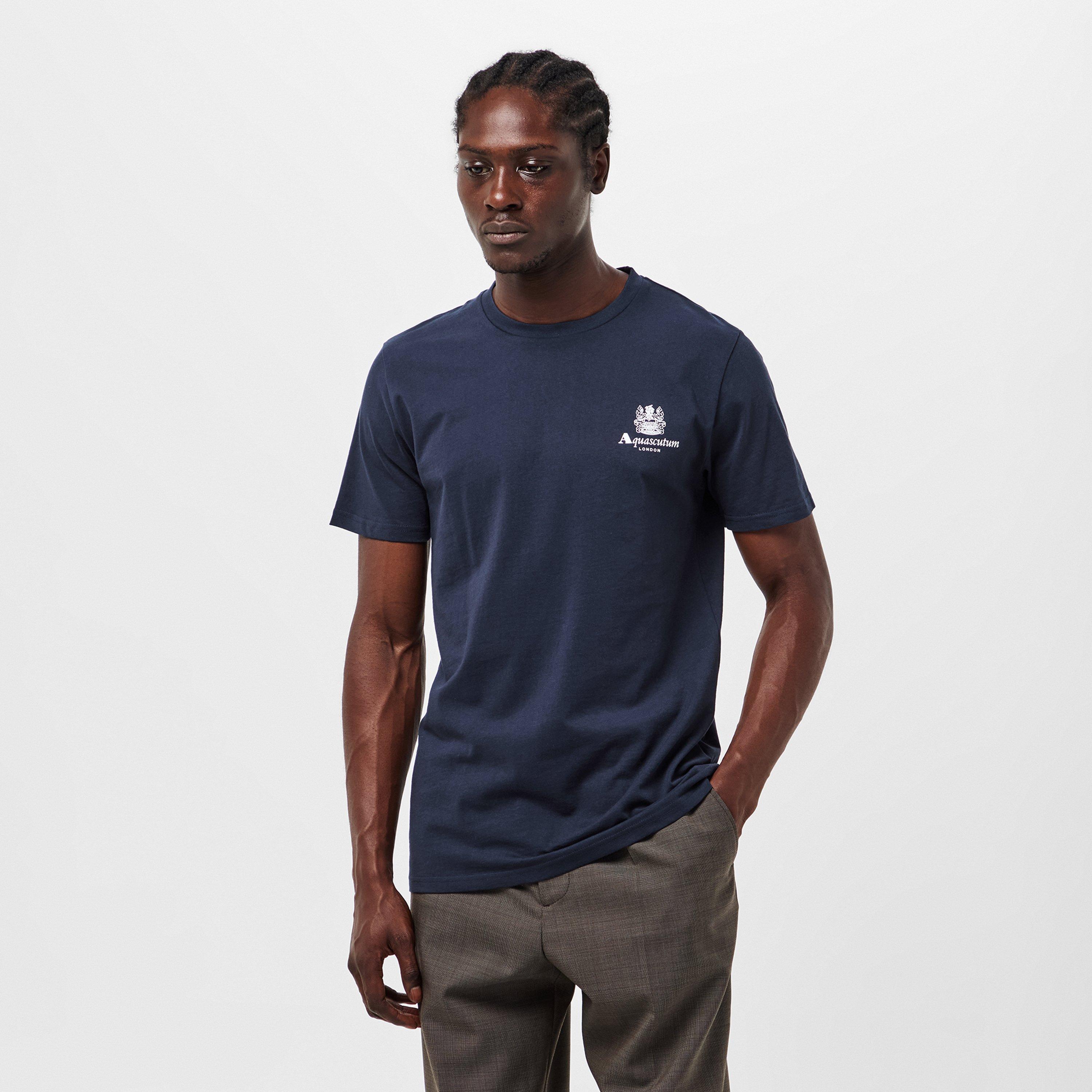 Navy/White - Aquascutum - Logo T-Shirt - 3
