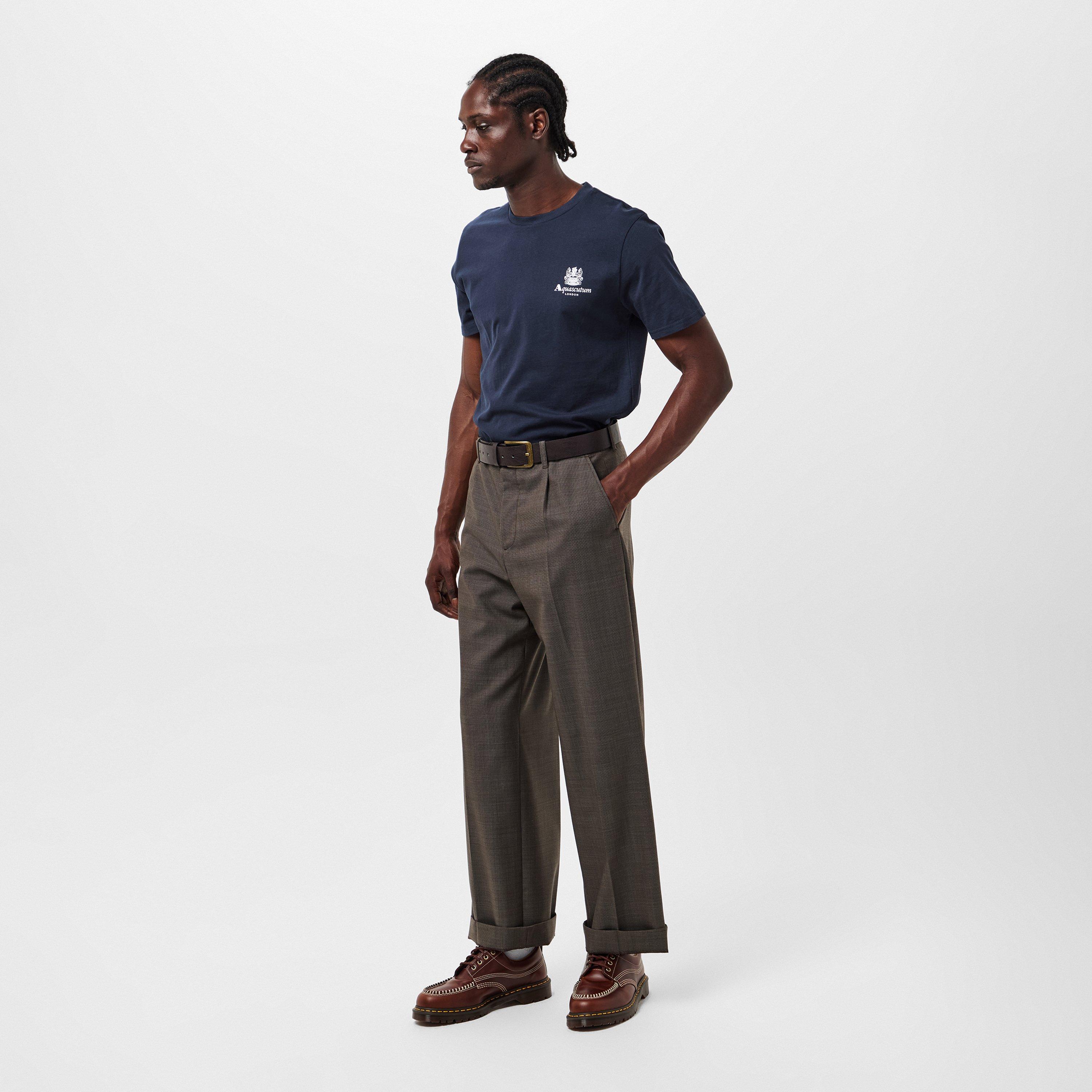 Navy/White - Aquascutum - Logo T-Shirt - 6