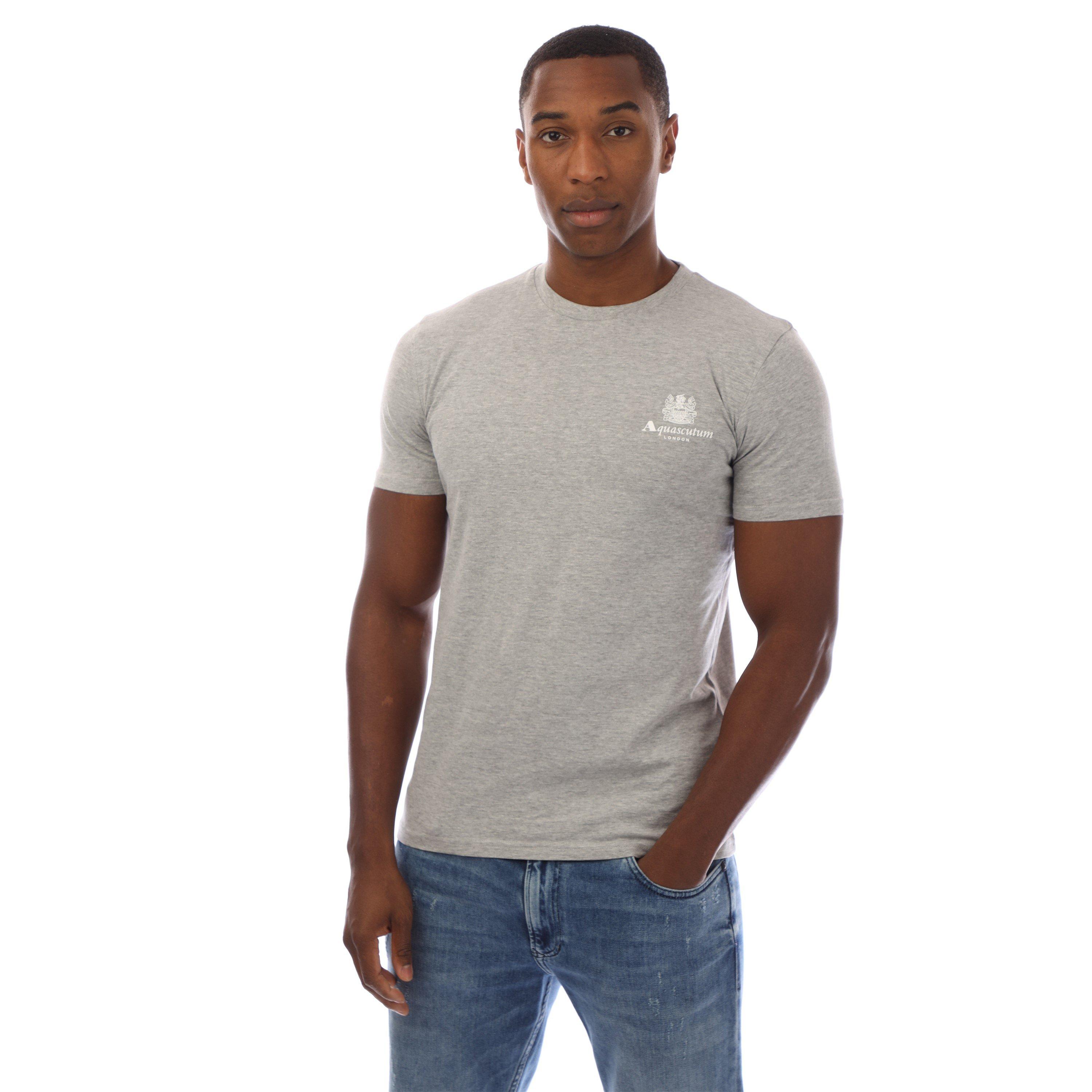 Light Grey/Wht - Aquascutum - Logo T-Shirt - 1