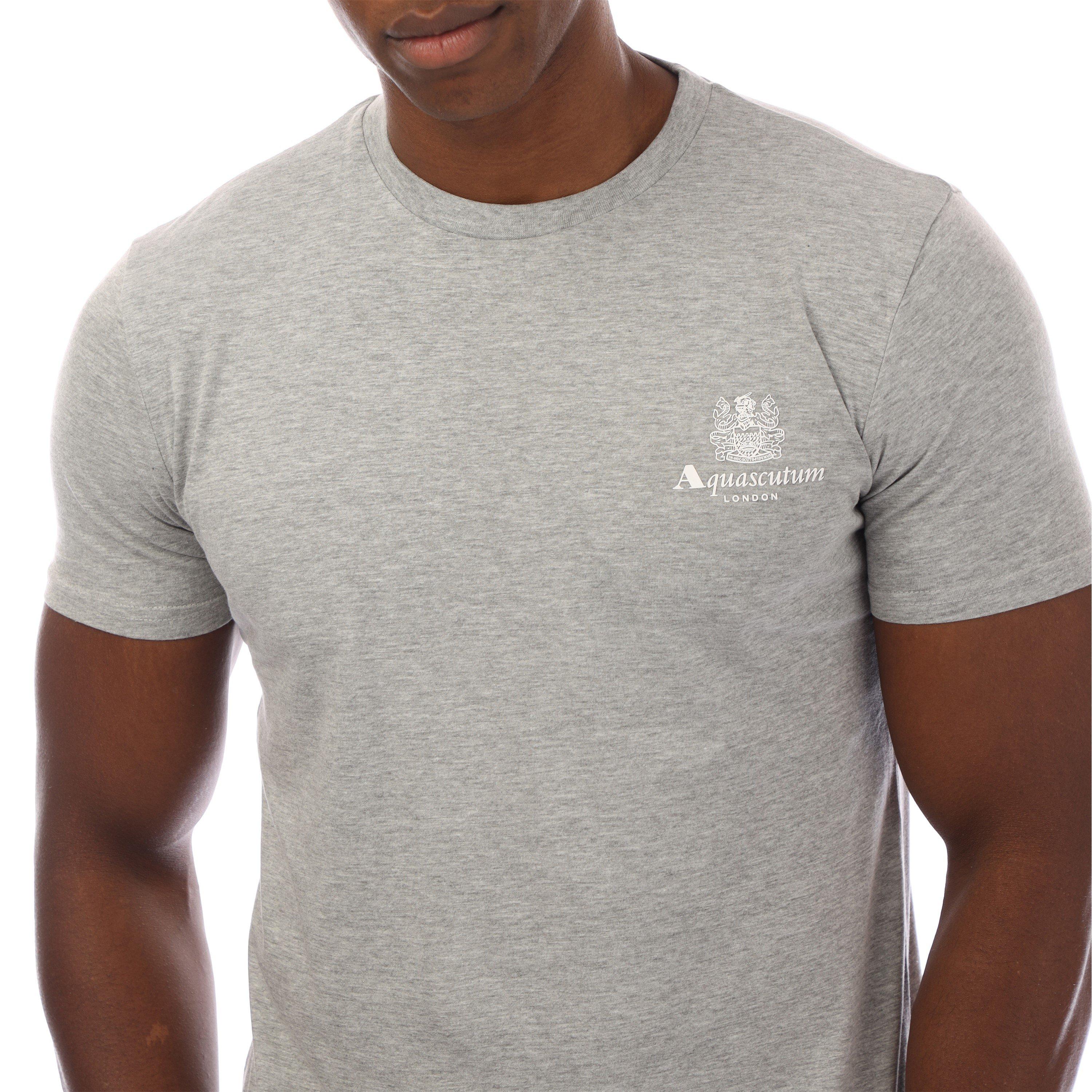 Light Grey/Wht - Aquascutum - Logo T-Shirt - 3