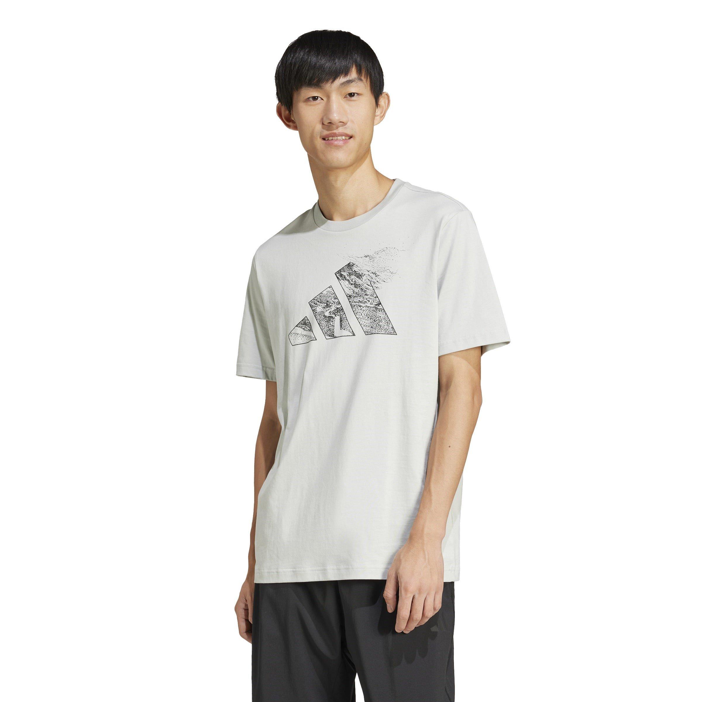 Wonder Silver - adidas - City Escape Logo Graphic T-Shirt Mens - 2