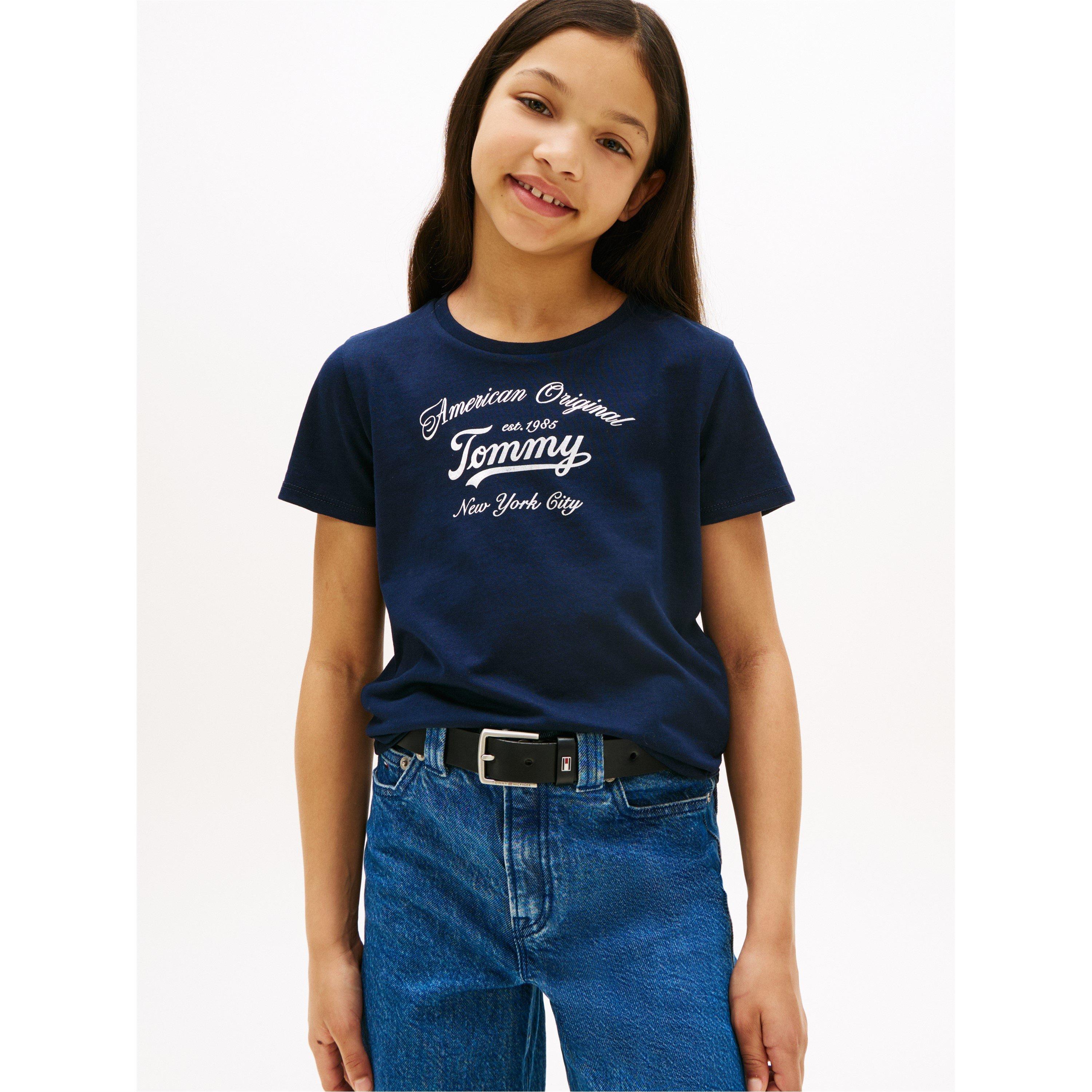 Night Navy C1G - Tommy Hilfiger - Kids' Script Regular Fit T-Shirt - 2