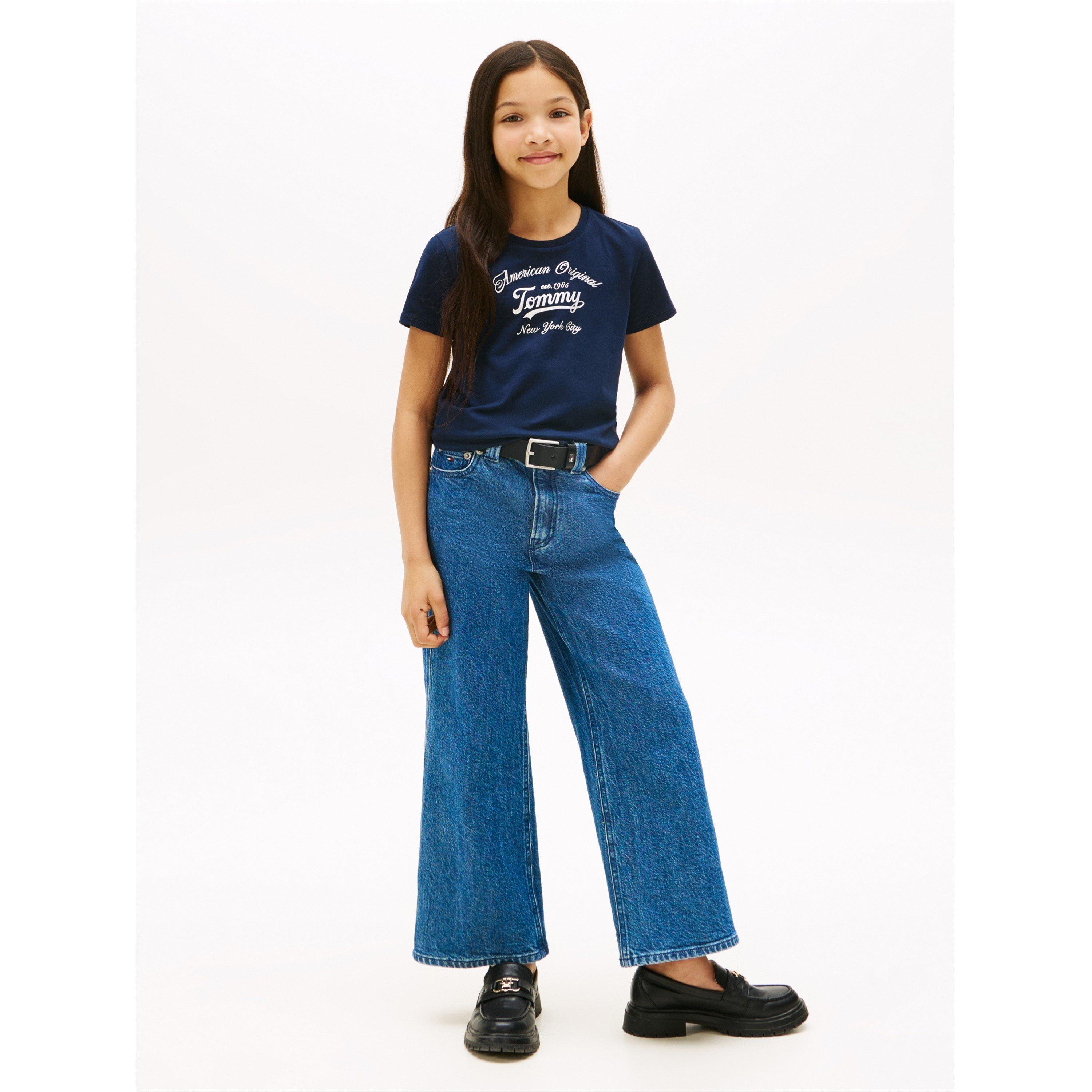Night Navy C1G - Tommy Hilfiger - Kids' Script Regular Fit T-Shirt - 3