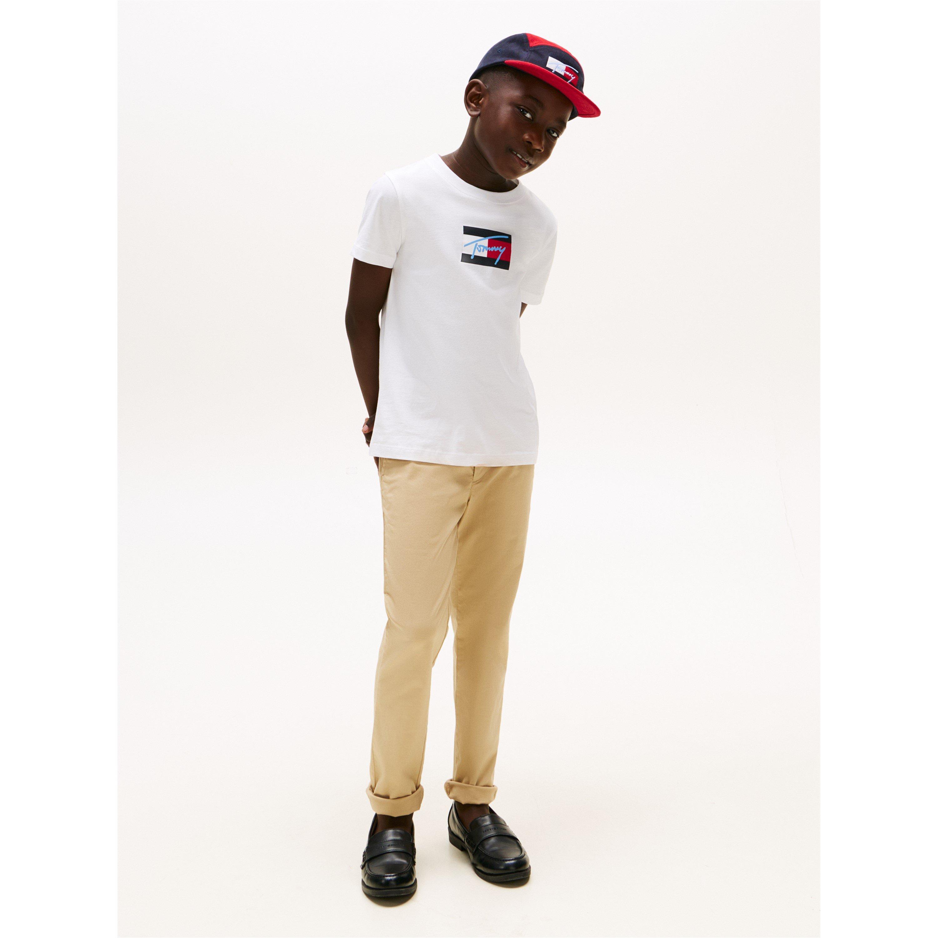 White YBR - Tommy Hilfiger - Kids' Script Regular Fit T-Shirt - 3
