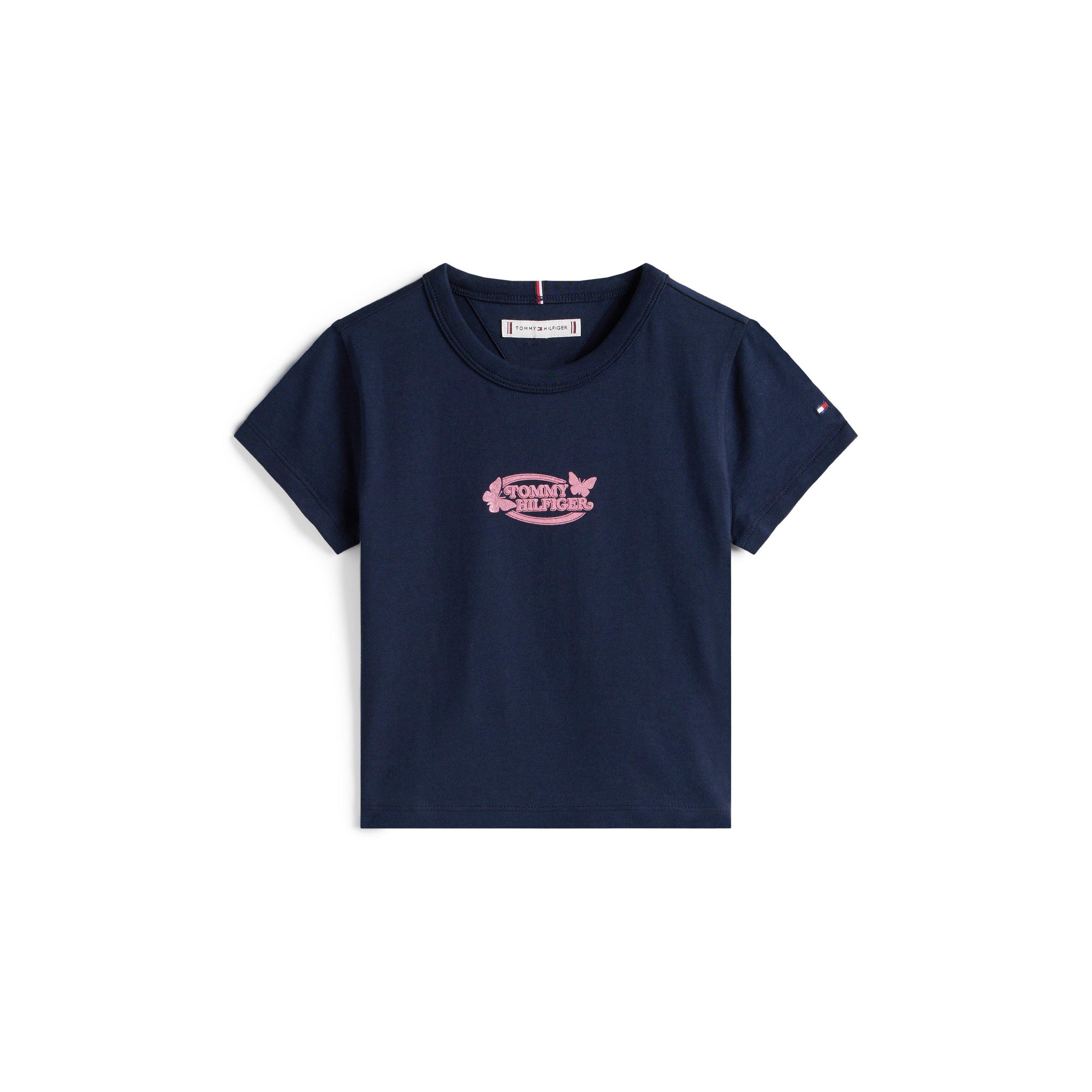 Tommy Hilfiger Girls Kids' Butterfly T-Shirt - Night Navy C1g - 14Y