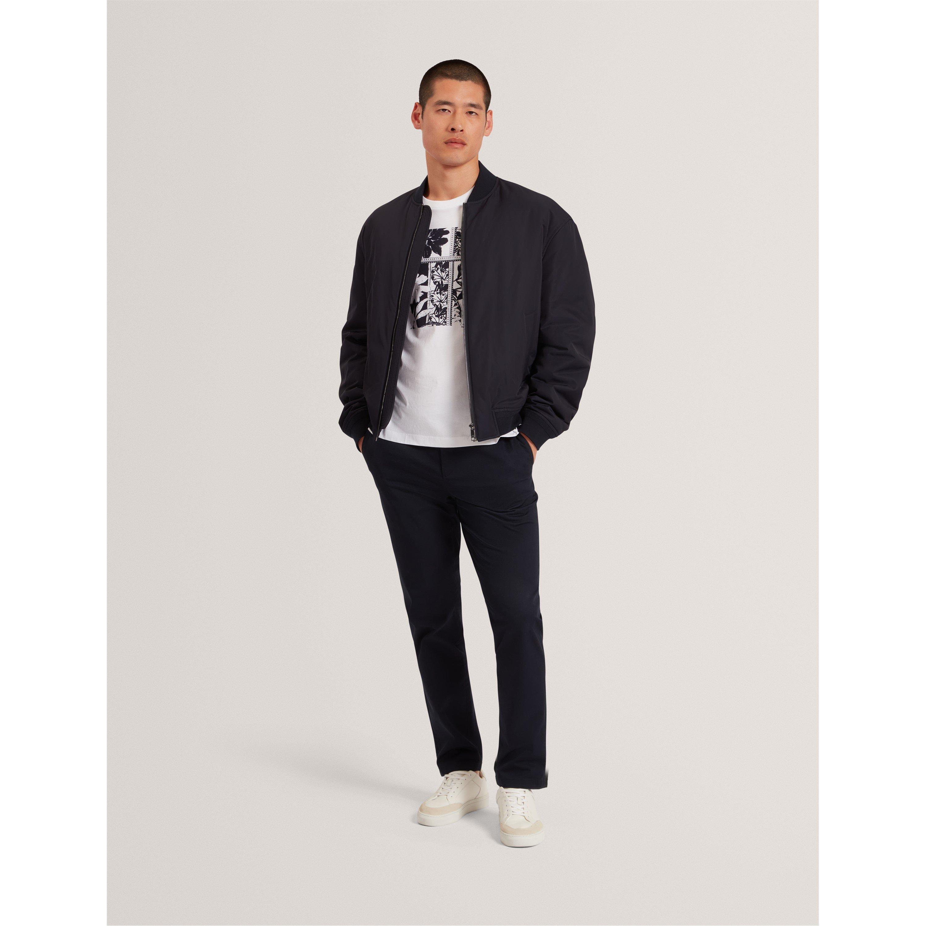 White - Ted Baker - Men's Box Print Regular Fit T-Shirt - 5
