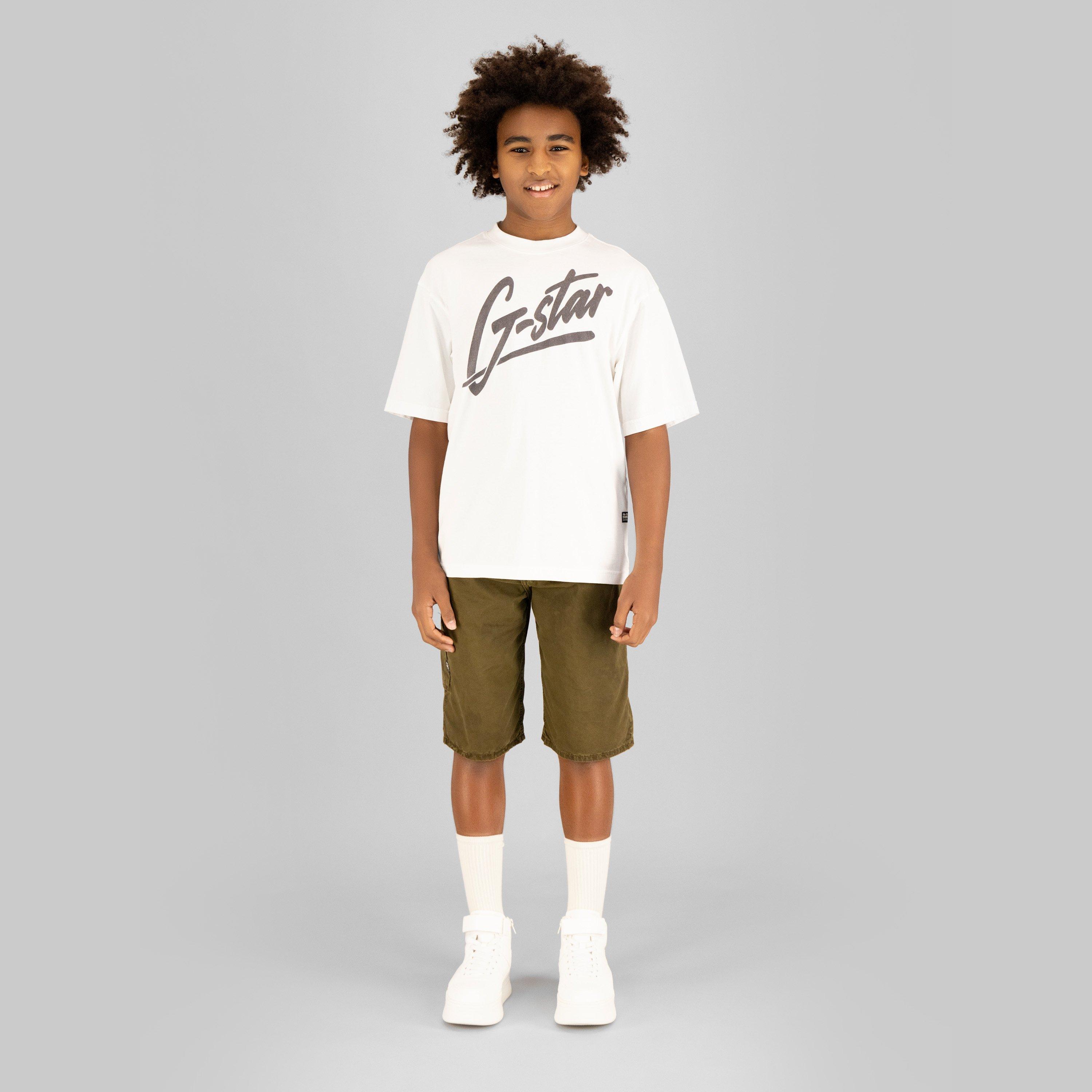 White - G Star - Kids' Regular Fit Logo T-Shirt - 3