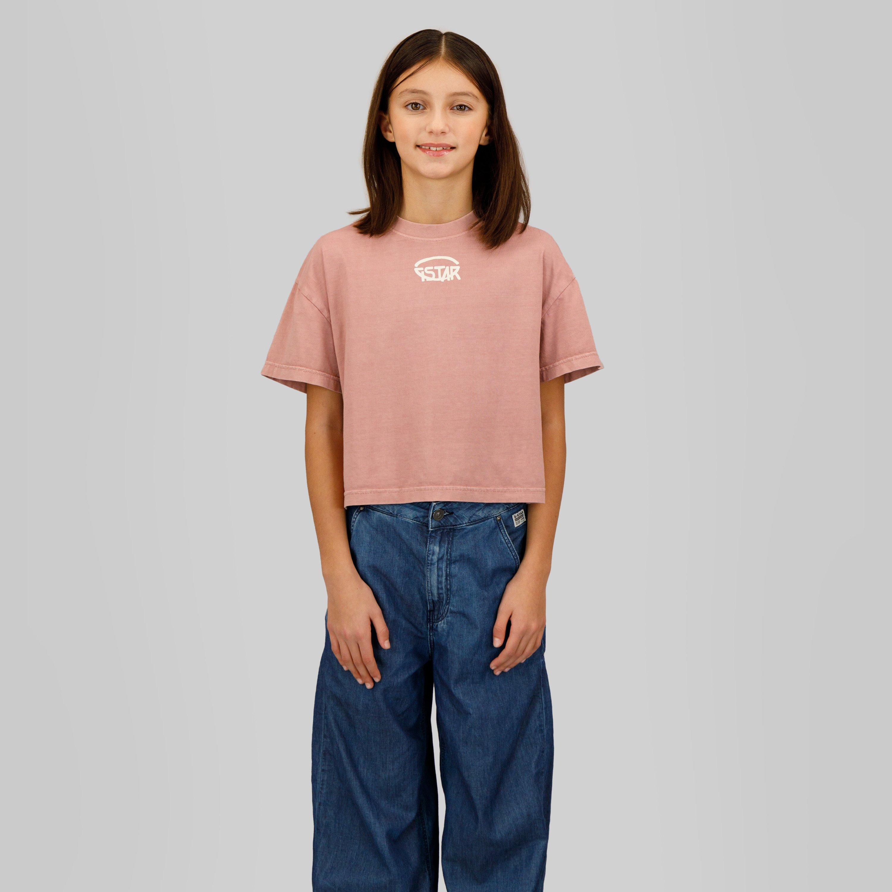G Star Girls Kids' Logo Regular Fit T-Shirt - Pink - 16Y