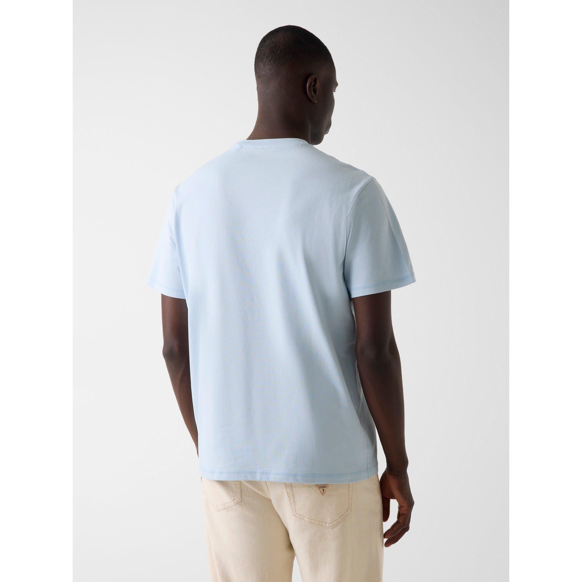 Smart Blue - Guess - Mens Regular Fit Embroidered T-Shirt - 4