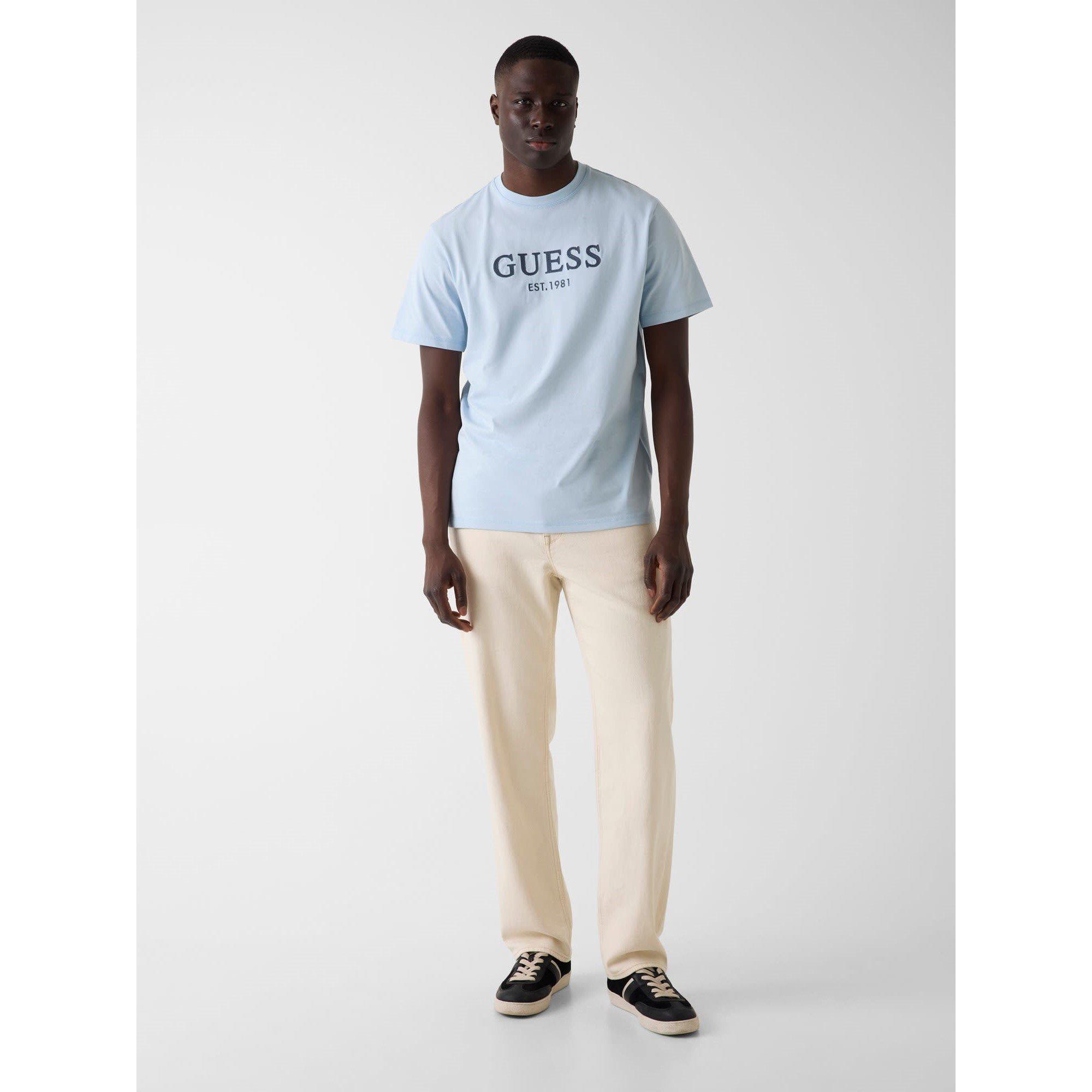 Smart Blue - Guess - Mens Regular Fit Embroidered T-Shirt - 6