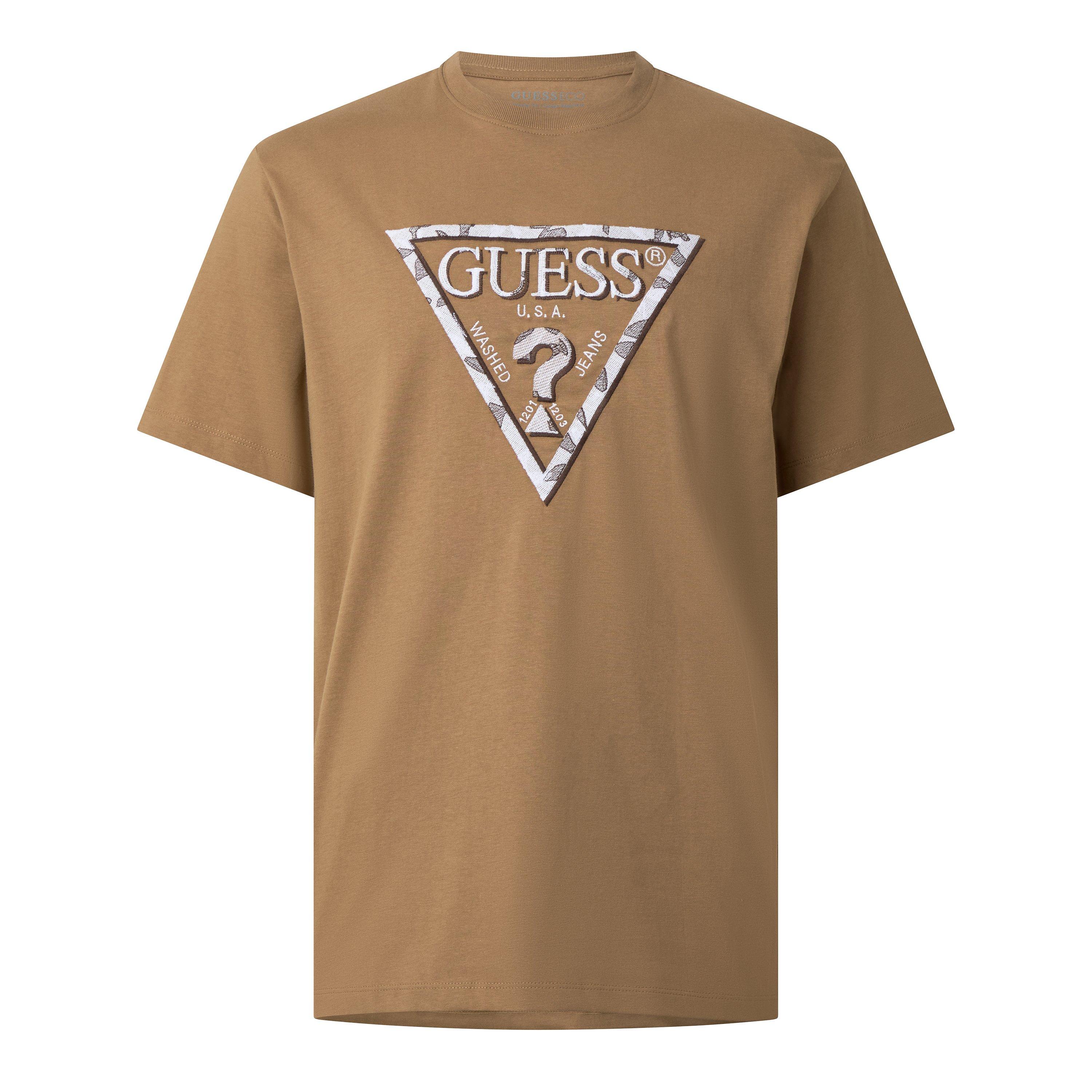 Khaki River - Guess - Men's Embroidered T-Shirt - 1