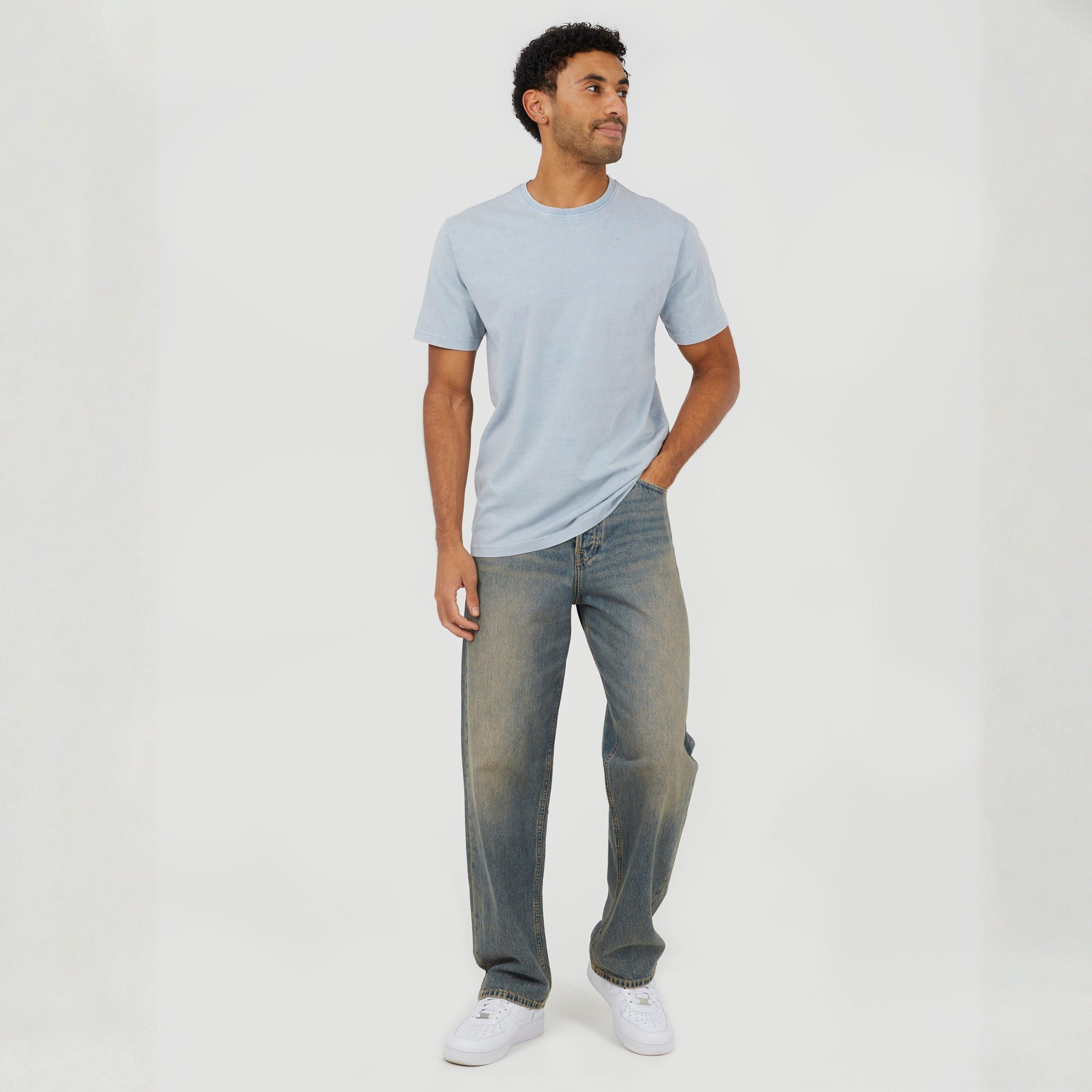 Steel Acid Wash - Brave Soul - BS Mens Crew Neck Acid Wash T-shirt - 4