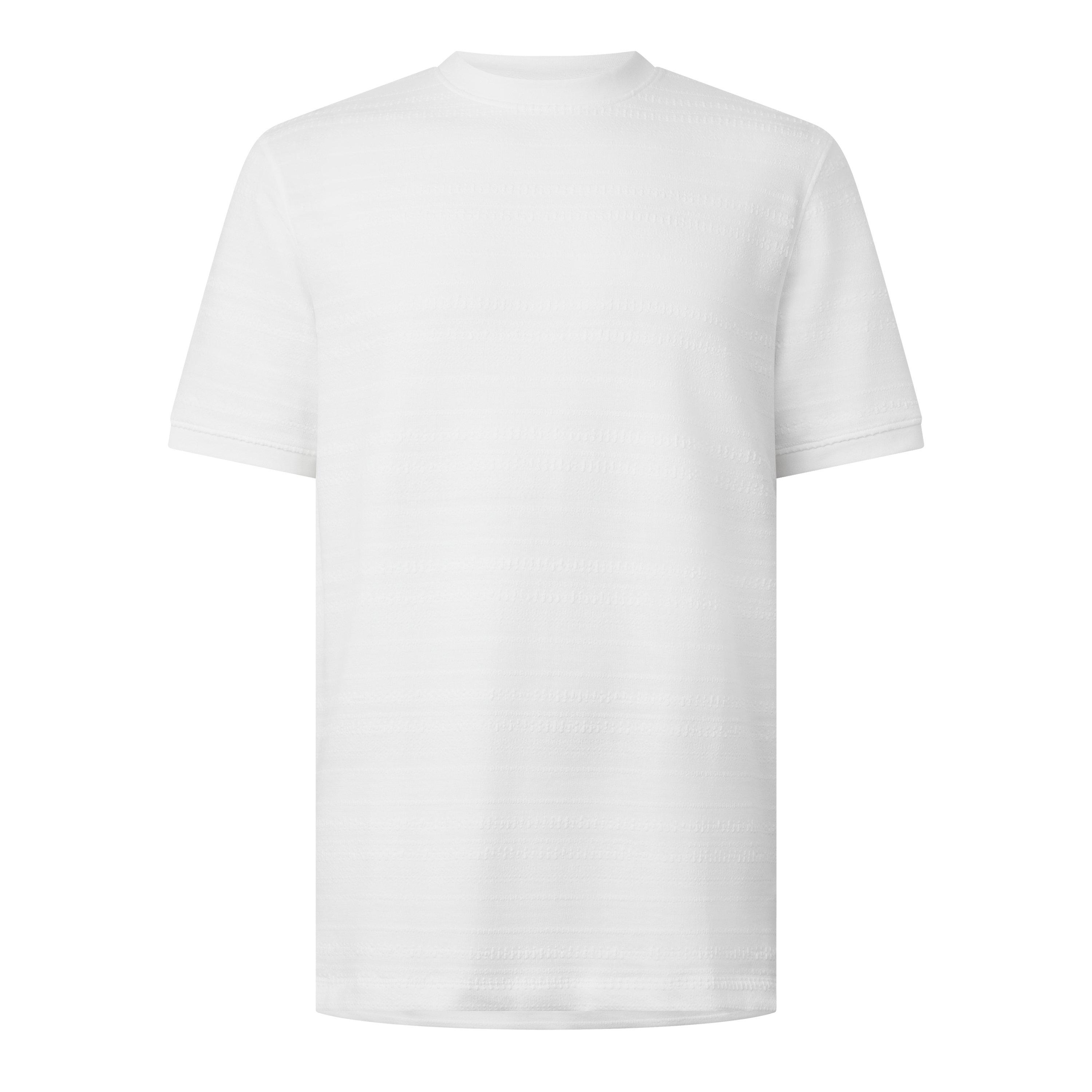 Guess Men's Rfit Textured T-Shirt - White Glam - X Large