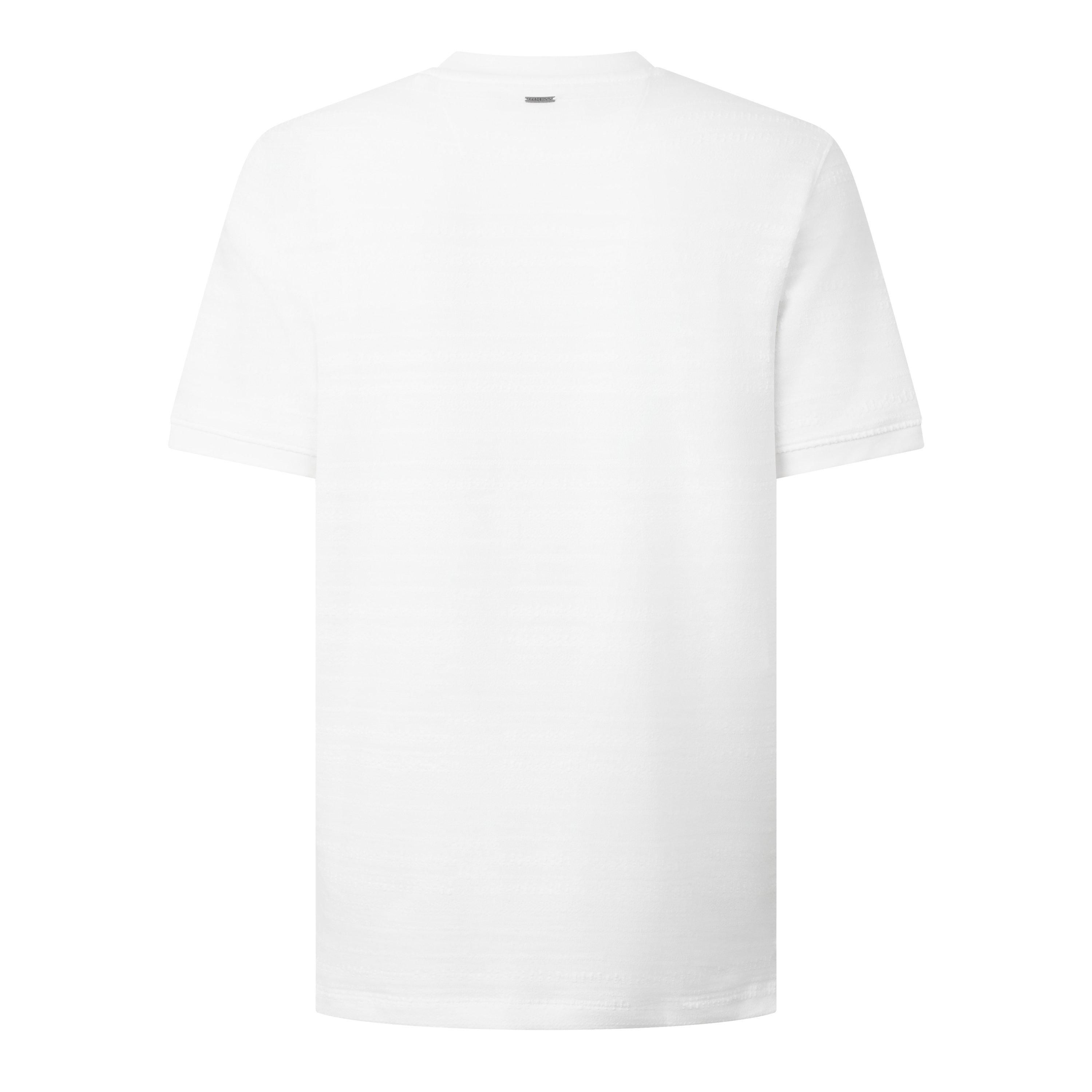 White Glam - Guess - Men's RFit Textured T-Shirt - 2