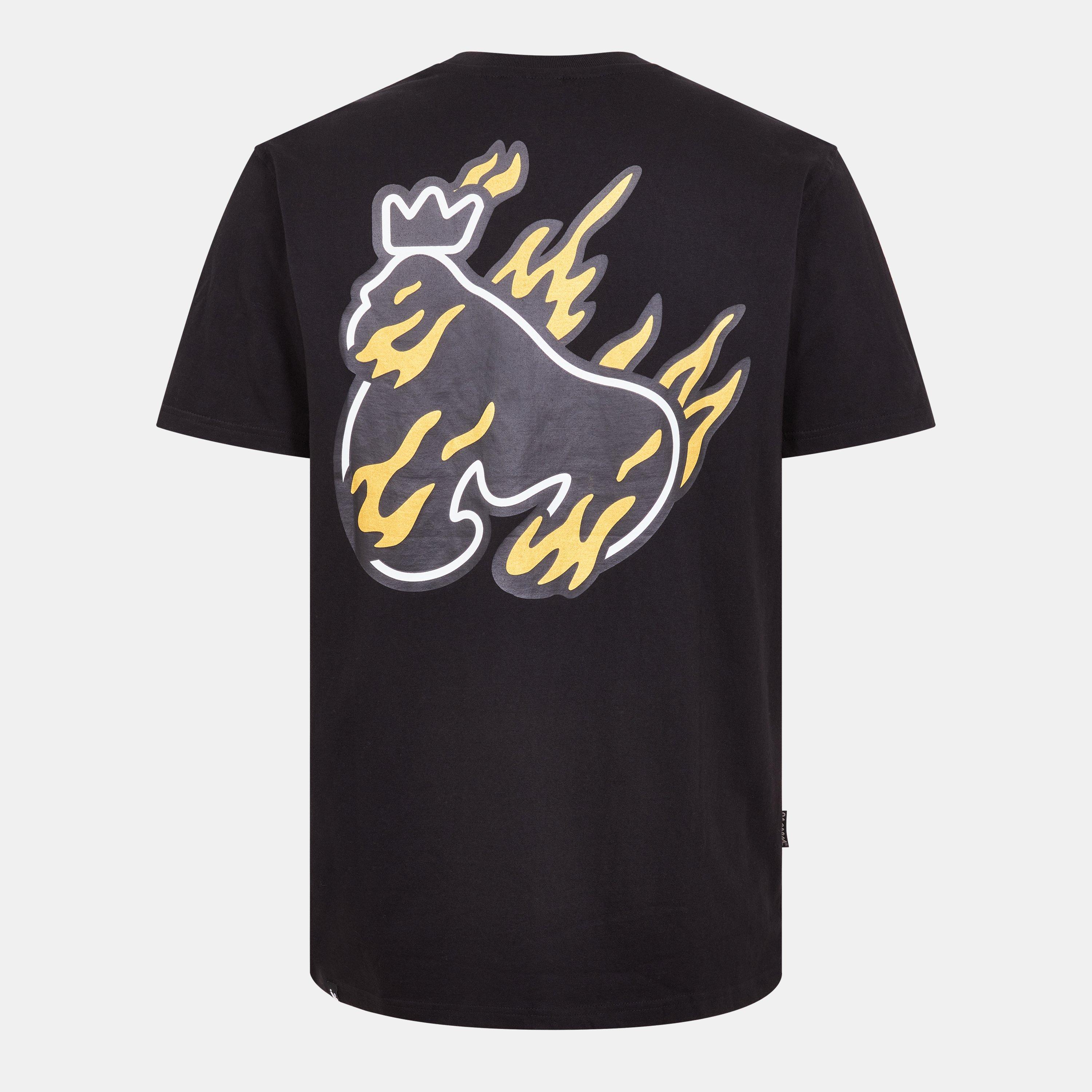Black - Money - Gold Flames T-Shirt - 2