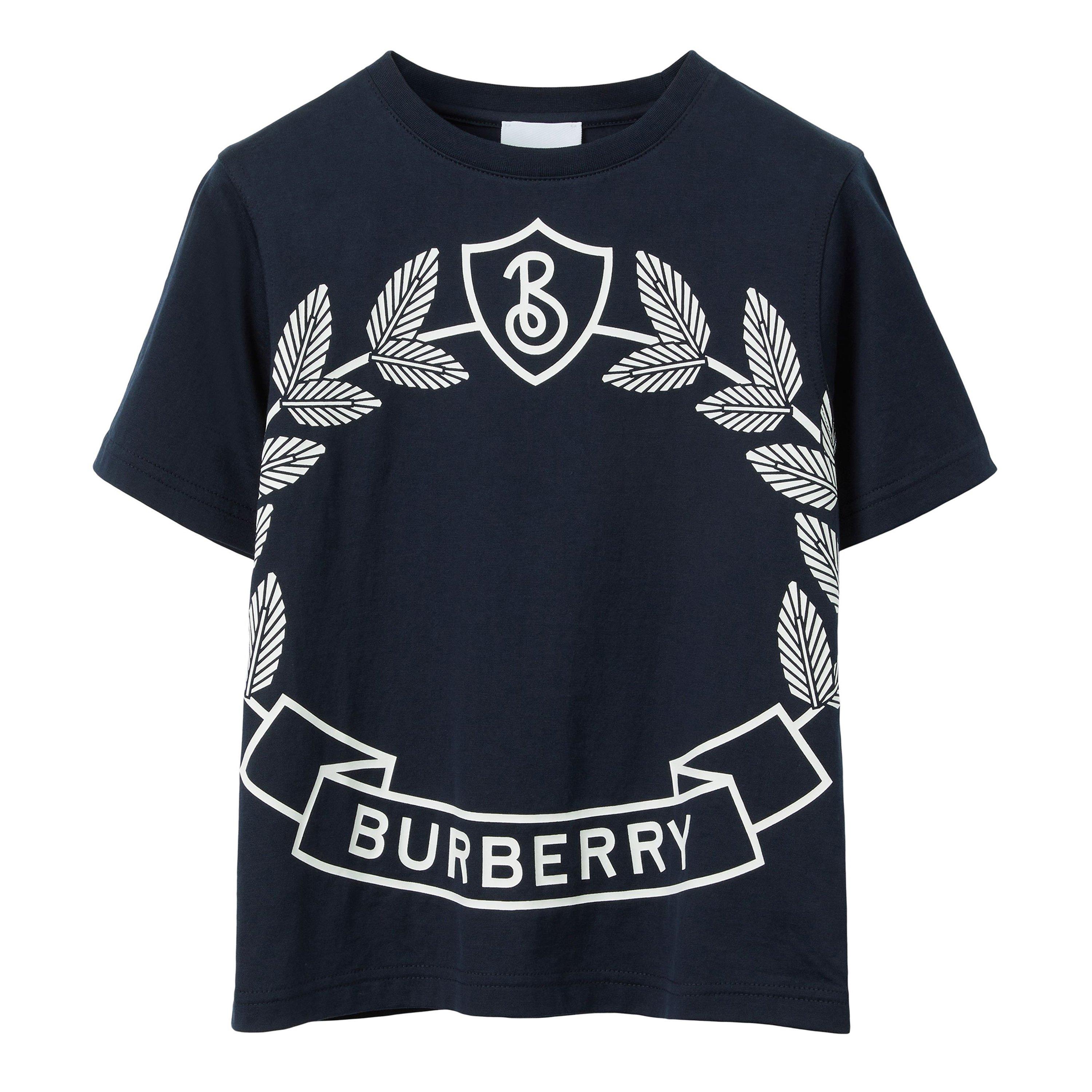 Chrcol Blu - Burberry - Explorer Crest T-Shirt Juniors - 1