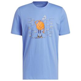 adidas Lil Stripe Bracket Mens Basketball Graphic T Shirt